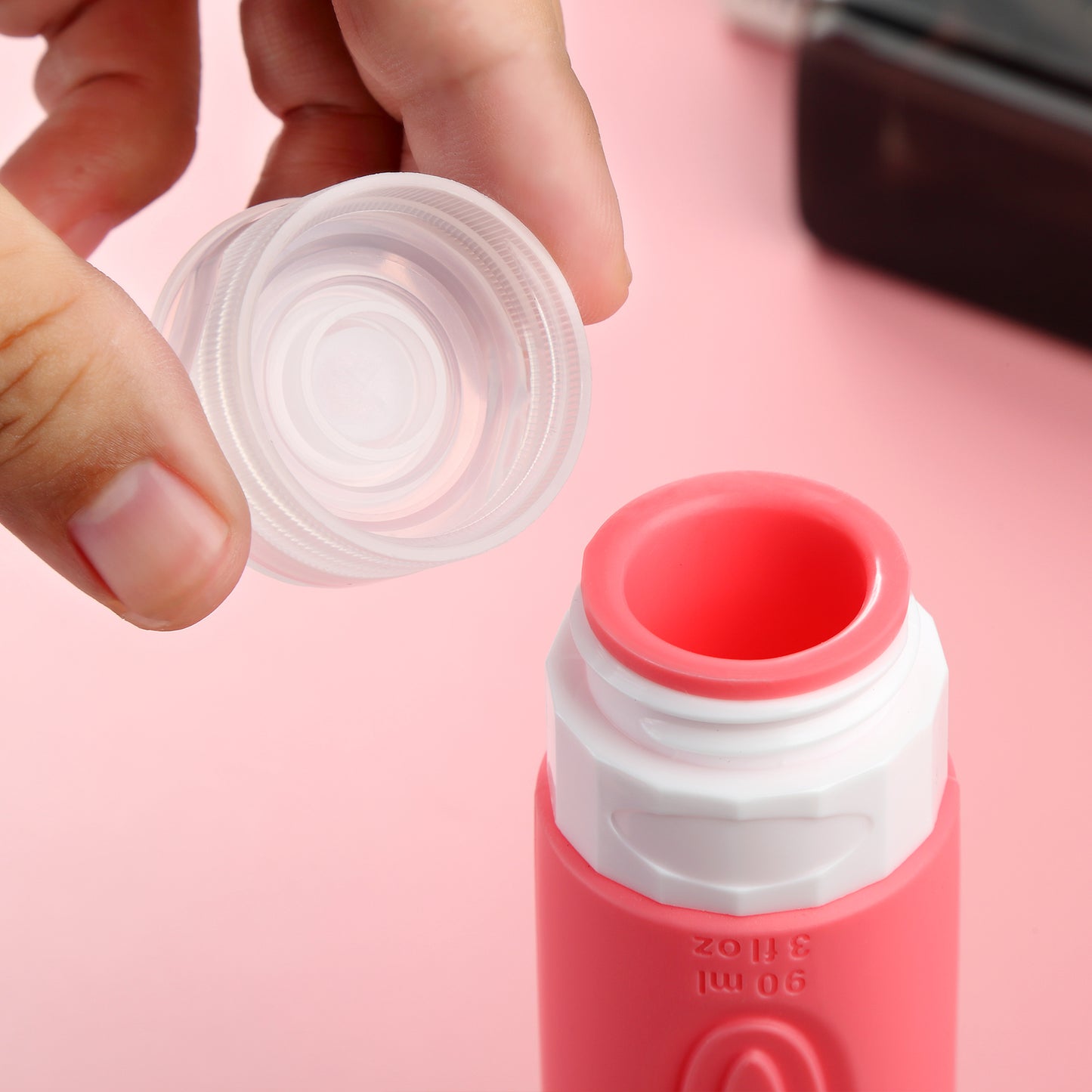 Mrsdry Travel Bottles for Toiletries, Tsa Approved 3oz Travel Size Containers BPA Free Leak Proof Refillable Liquid Silicone Squeezable Travel Accessories for Shampoo Conditioner Lotion (4 Pack)