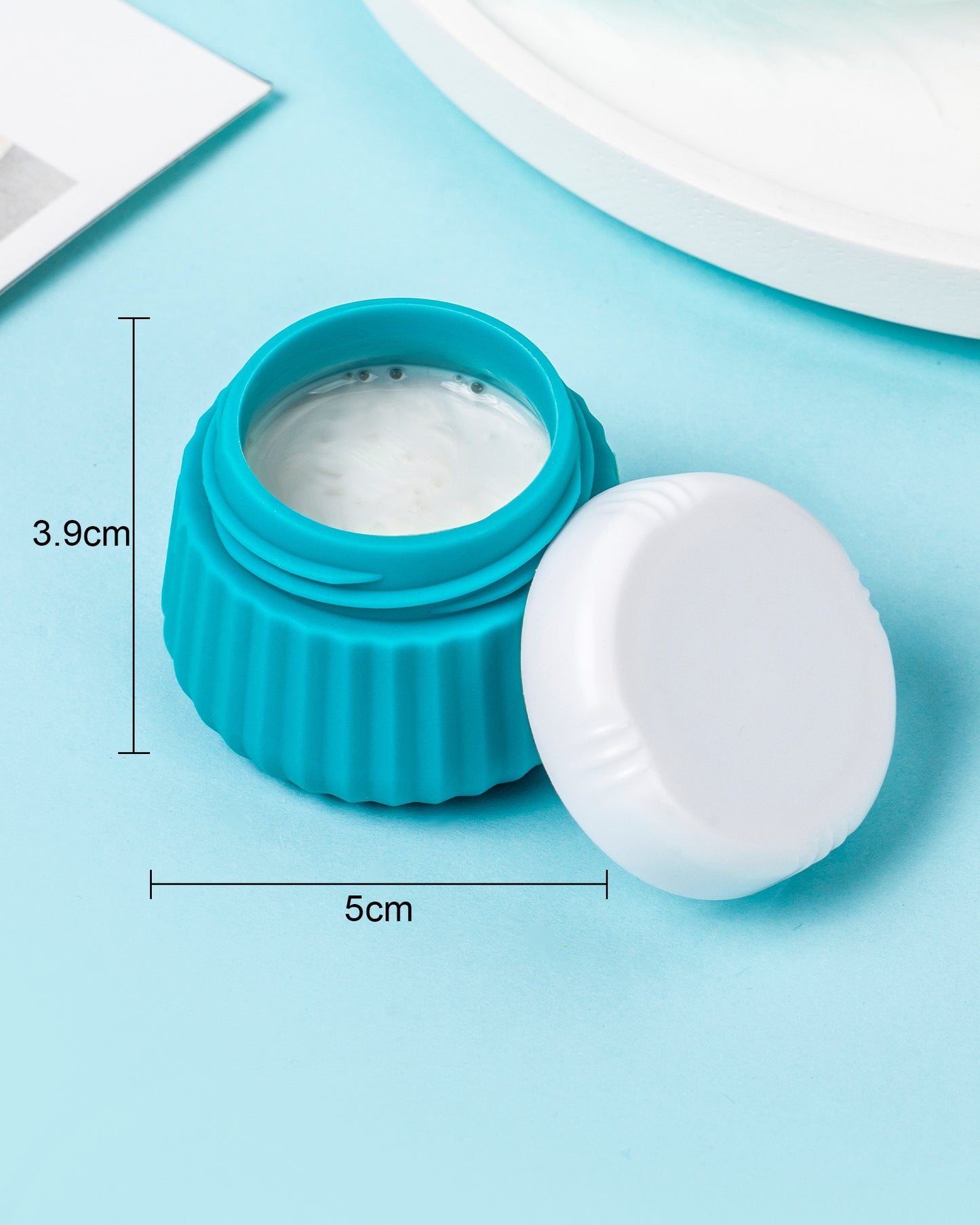 Mrsdry Travel Containers for Toiletries 4 Pack, TSA Approved Travel Size Toiletries, Portable Size Containers, With Clear Bag Leak Proof Silicone Jars, Essentials Creams Jars Carrying Small Items