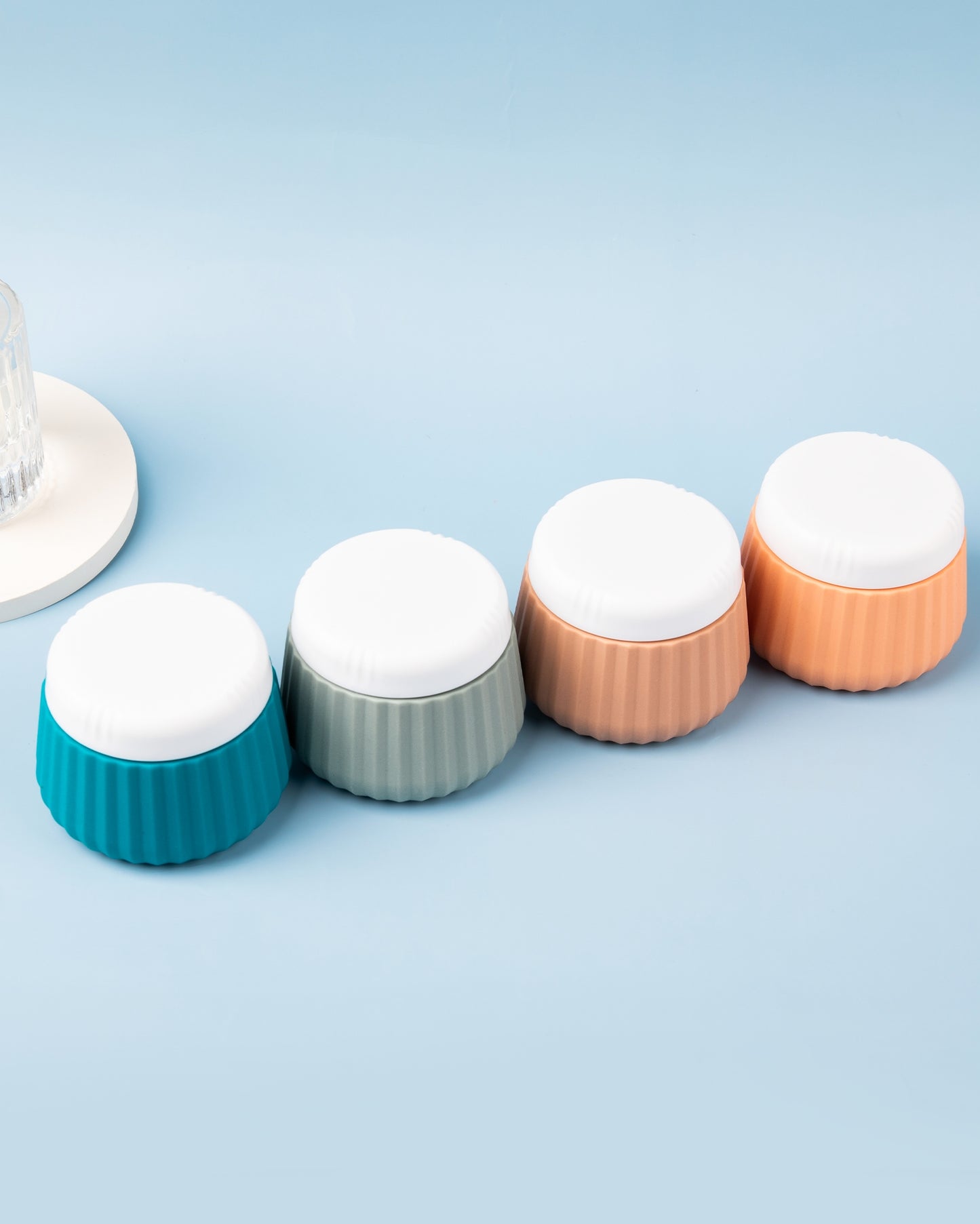 Mrsdry Travel Containers for Toiletries 4 Pack, TSA Approved Travel Size Toiletries, Travel Size Containers, With Clear Bag Leak Proof Silicone Jars, Travel Essentials Creams Jars Carrying Small Item