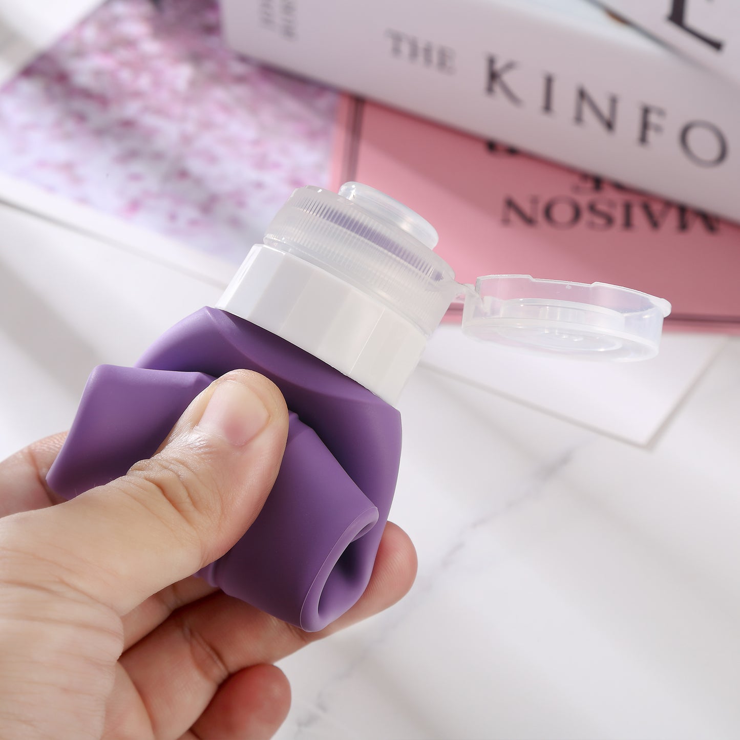 Mrsdry Travel Bottles for Toiletries, Tsa Approved 3oz Travel Size Containers BPA Free Leak Proof Refillable Liquid Silicone Squeezable Travel Accessories for Shampoo Conditioner Lotion (4 Pack)