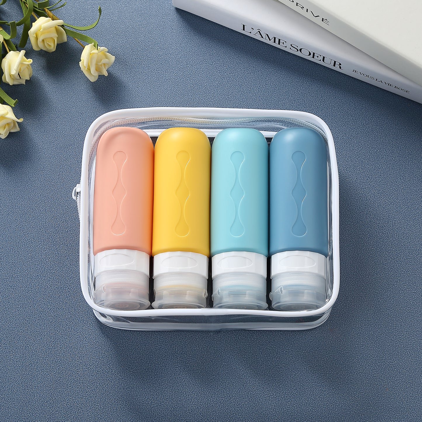 Mrsdry Travel Bottles for Toiletries, Tsa Approved, Travel Size Containers, BPA Free Leak Proof Tubs Refillable Liquid Accessories for Cometic Shampoo and Lotion Soap