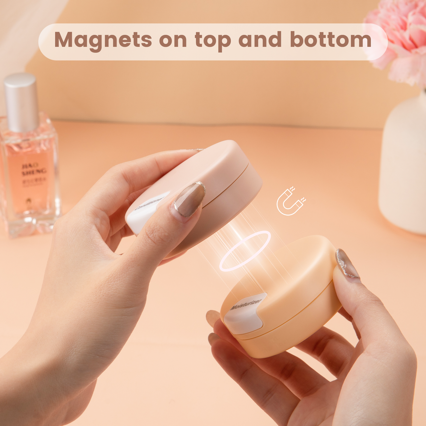 Mrsdry Travel Containers for Toiletries, Silicone Cream Jars TSA Approved Travel Size Containers with Clear Bag, Leak-proof Travel Accessories with Lid for Cosmetic Face Body Hand Cream (4 Pack)