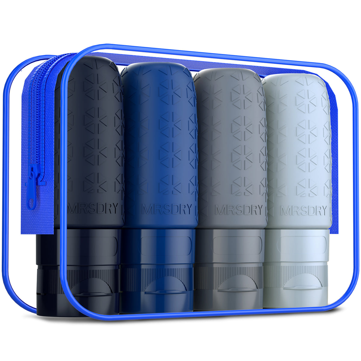 Travel Bottles for Toiletries, Tsa Approved 2oz Travel Size Containers BPA Free Leak Proof Refillable Liquid Silicone Squeezable Travel Essentials for Shampoo Conditioner Lotion (4 Pack)