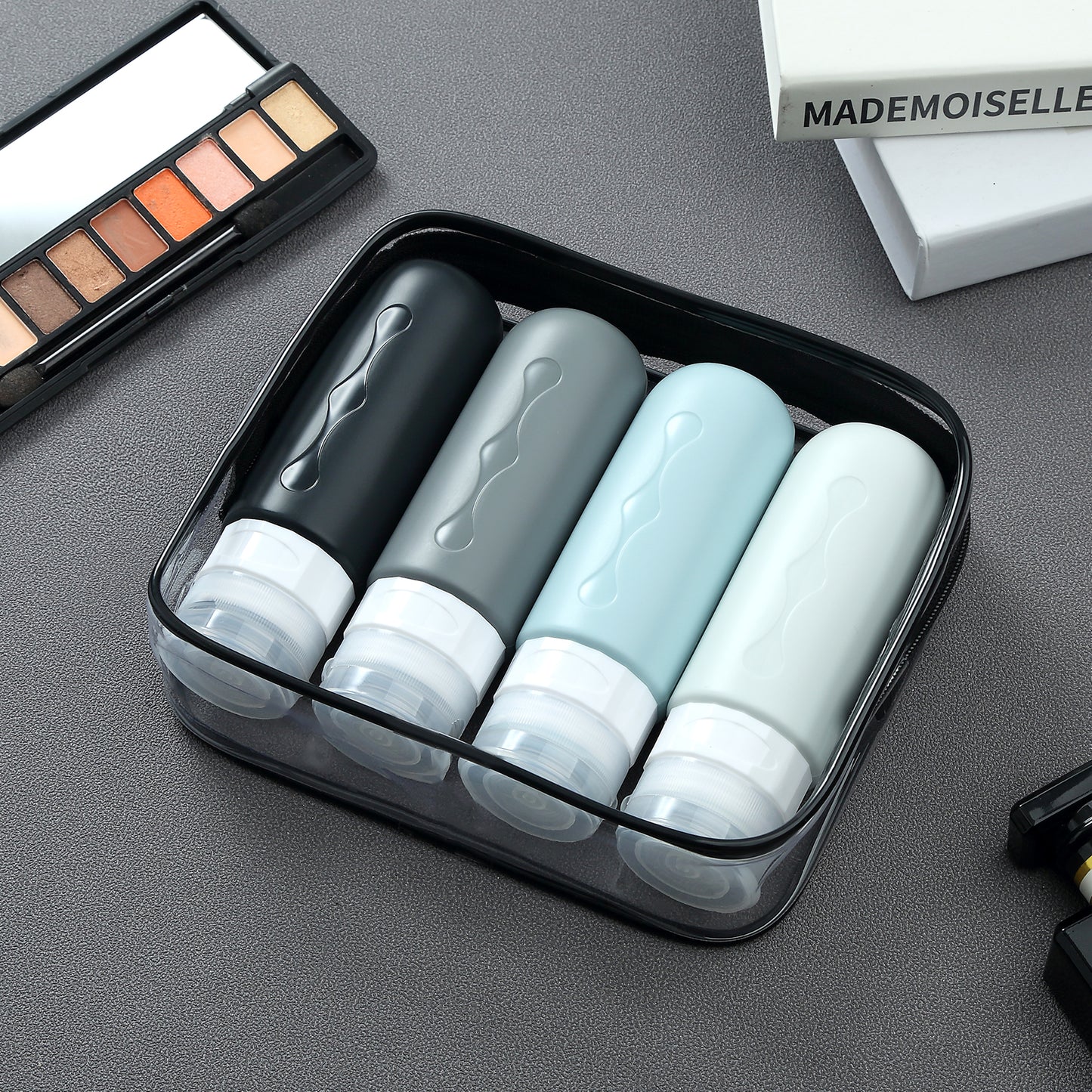 Mrsdry Travel Bottles for Toiletries, Tsa Approved, Travel Size Containers, BPA Free Leak Proof Tubs Refillable Liquid Accessories for Cometic Shampoo and Lotion Soap