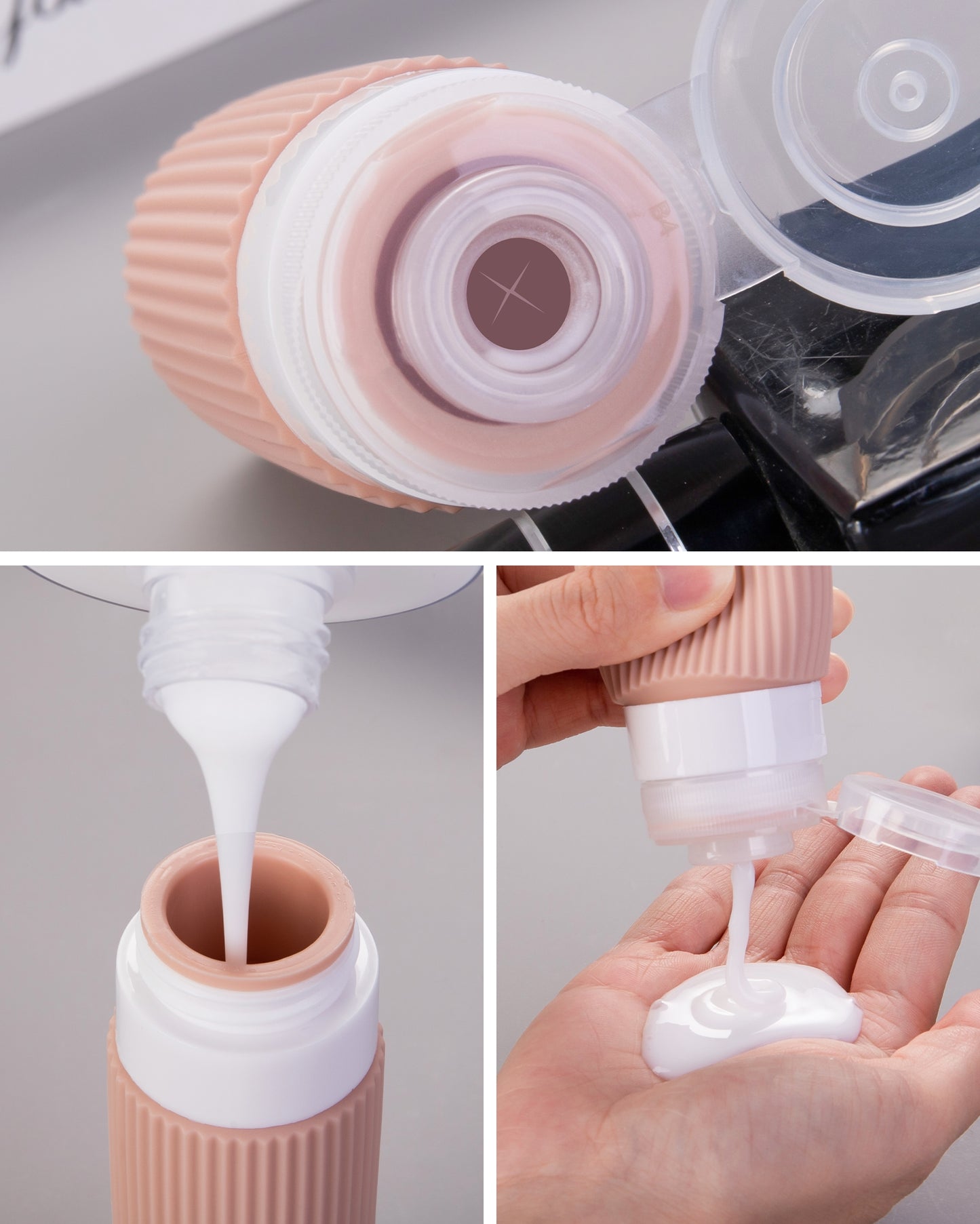Mrsdry Travel Bottles for Toiletries 8 Pack, Tsa Approved Travel Size Toiletries 3 oz, Travel Containers for Toiletries, with Clear Bag, Leak Proof Silicone Squeezable Travel Essentials Creams Jars