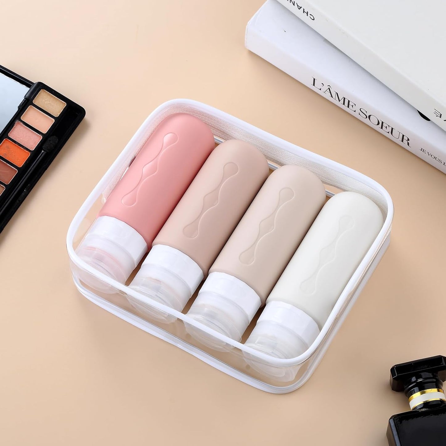 Mrsdry Travel Bottles for Toiletries, Tsa Approved, Travel Size Containers, BPA Free Leak Proof Tubs Refillable Liquid Accessories for Cometic Shampoo and Lotion Soap