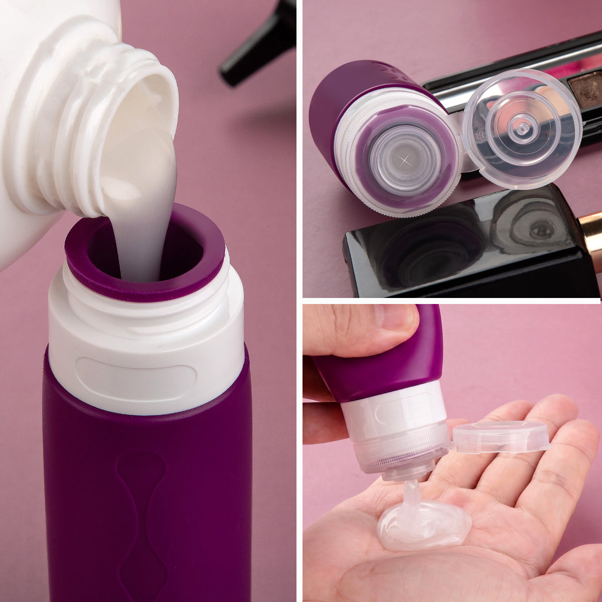 Mrsdry Travel Bottles for Toiletries, Tsa Approved, Travel Size Containers, BPA Free Leak Proof Tubs Refillable Liquid Accessories for Cometic Shampoo and Lotion Soap