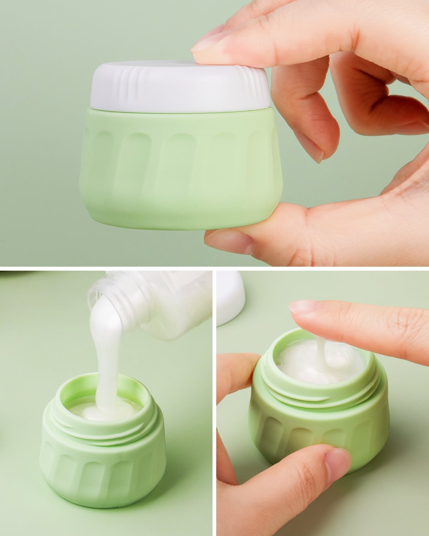 Mrsdry Travel Bottles for Toiletries 8 Pack, Travel Size Toiletries, Tsa Approved Travel Size Containers 3oz, with Travel Essentials Clear Bag, Leak Proof Silicone Squeezable Creams Jars