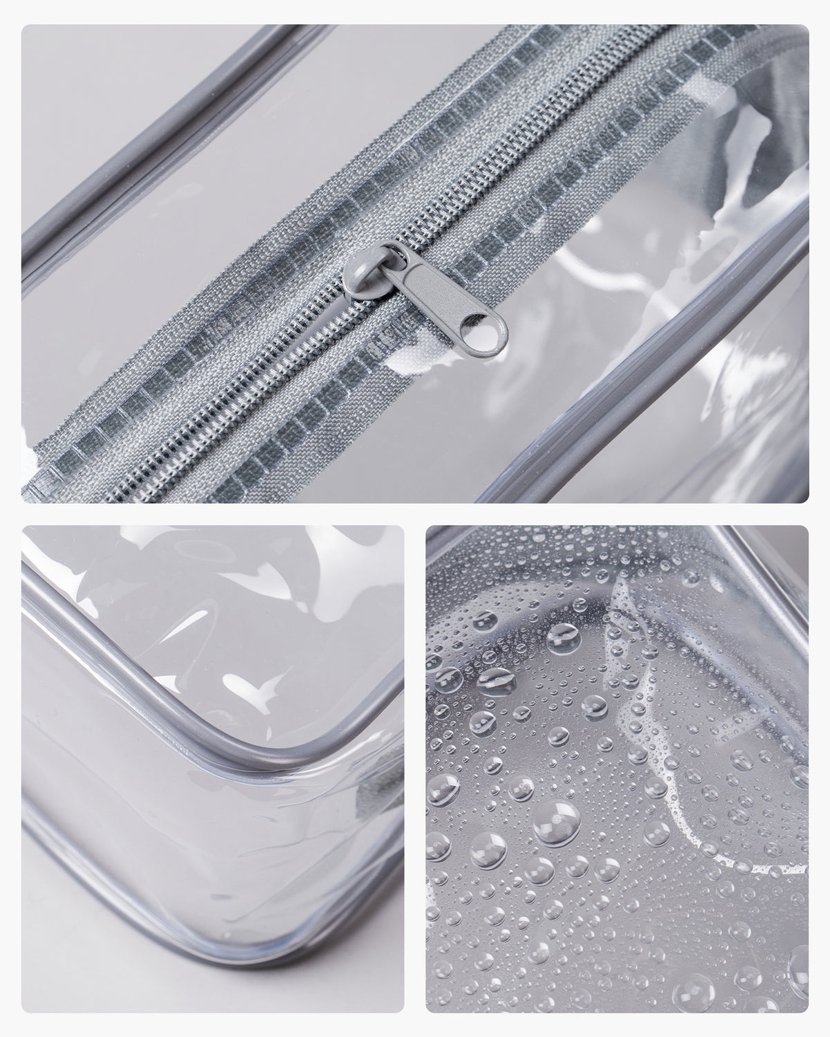 Mrsdry Travel Containers for Toiletries, TSA Approved Travel Size Toiletries 4 Pack, Refillable Containers, with Clear Bag, Leak Proof Silicone Jars, Essentials Creams Jars Carrying Small Items