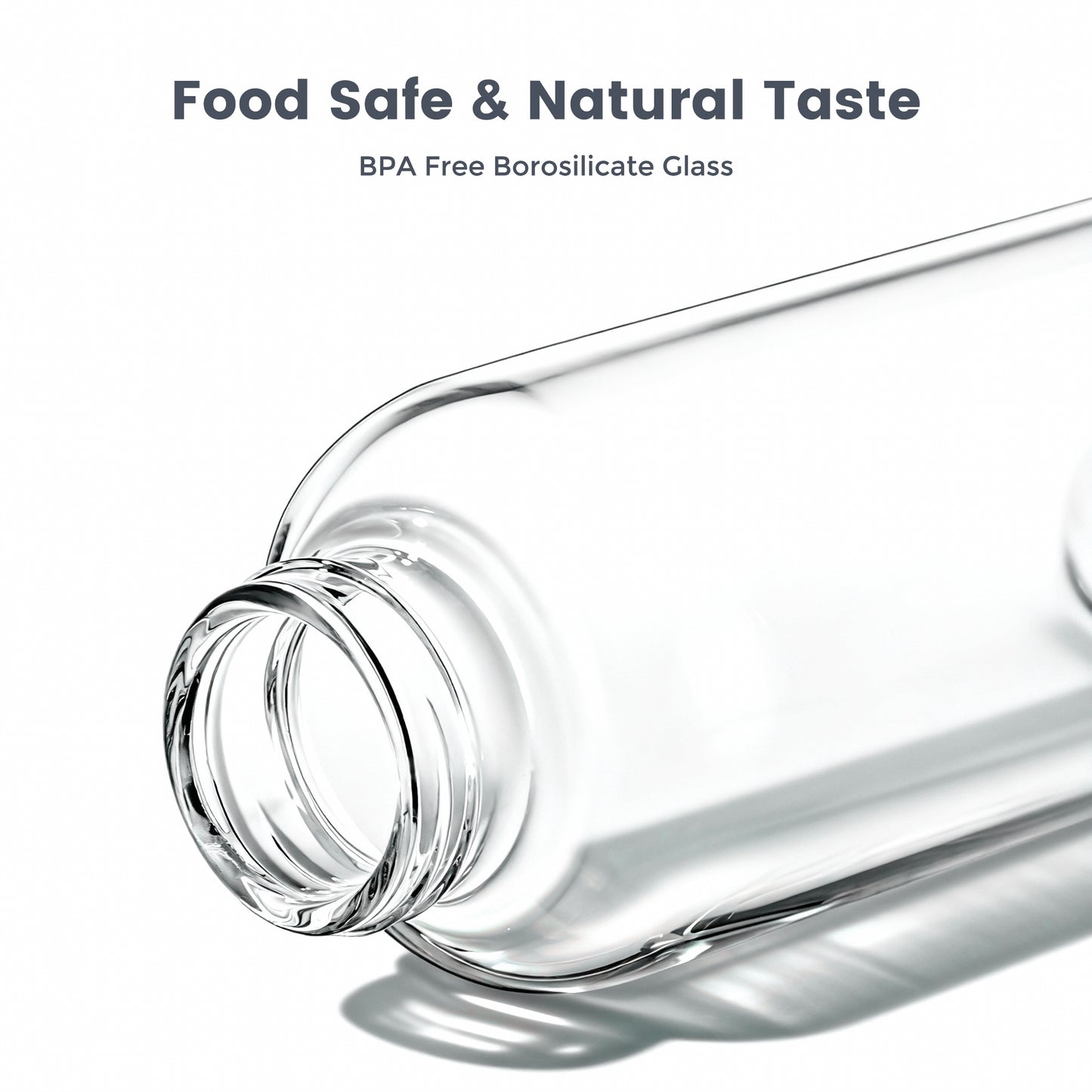 Glass Juice Bottles with Lids and Silicone Sleeves 18 oz, 4-Pack Reusable Clear Glass Water Bottles with Stainless Steel Airtight Cap for Juicing, Refrigerator, BPA Free Leak-Proof Drinking Jar