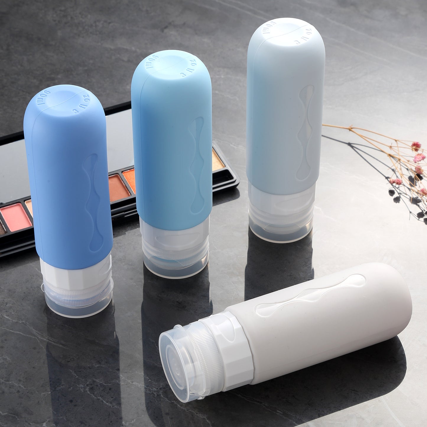 Mrsdry Travel Bottles for Toiletries, Tsa Approved, Travel Size Containers, BPA Free Leak Proof Tubs Refillable Liquid Accessories for Cometic Shampoo and Lotion Soap