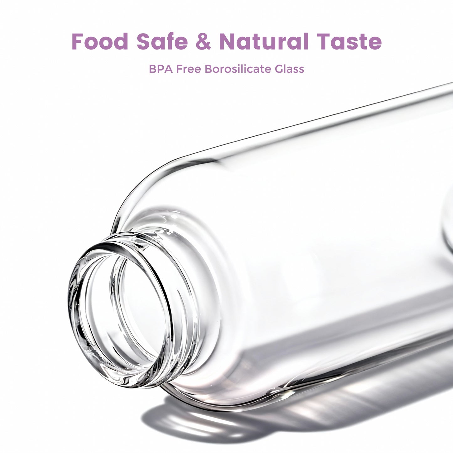 Glass Juice Bottles with Lids and Silicone Sleeves 18 oz, 4-Pack Reusable Clear Glass Water Bottles with Stainless Steel Airtight Cap for Juicing, Refrigerator, BPA Free Leak-Proof Drinking Jar