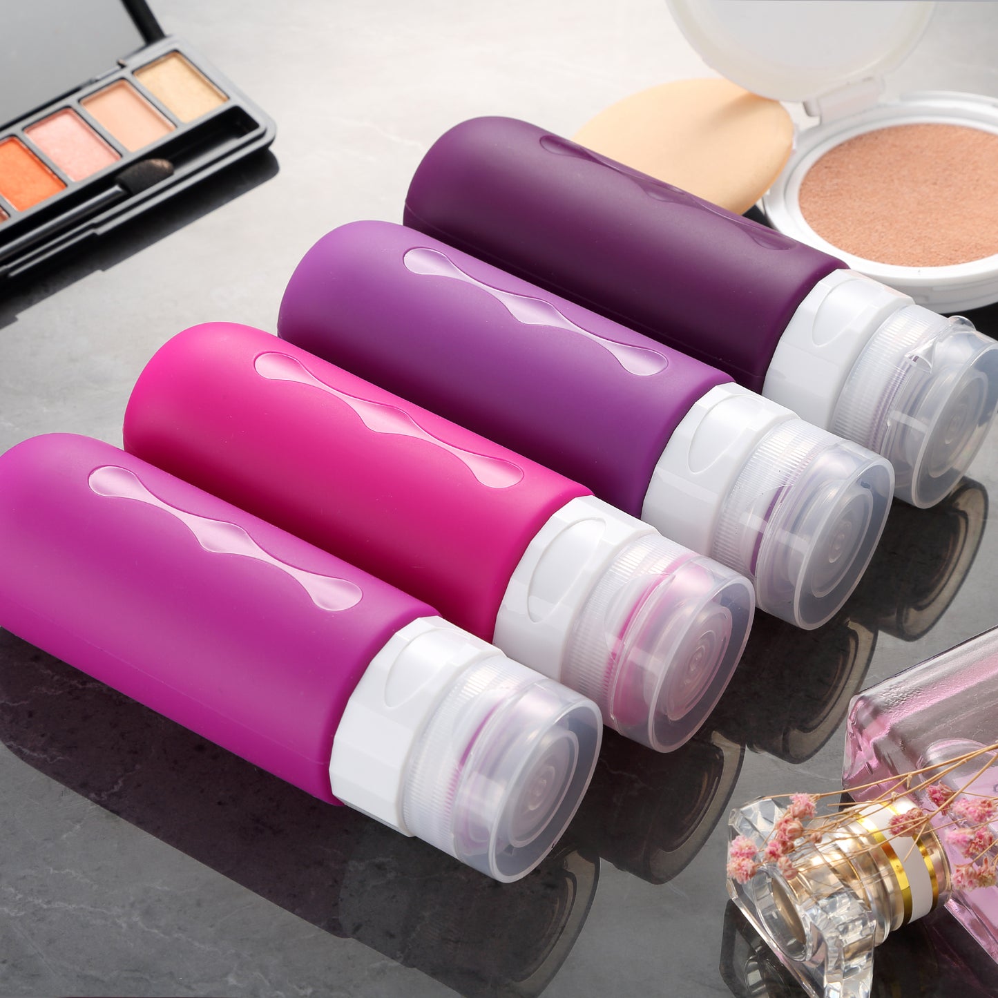Mrsdry Travel Bottles for Toiletries, Tsa Approved, Travel Size Containers, BPA Free Leak Proof Tubs Refillable Liquid Accessories for Cometic Shampoo and Lotion Soap