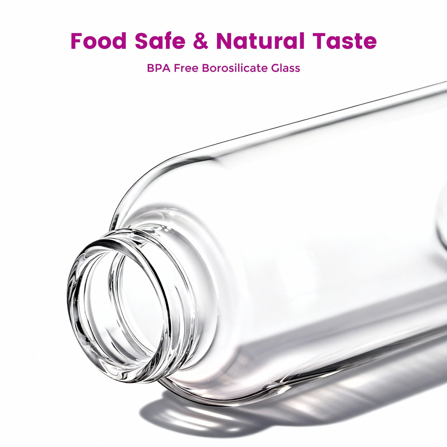 Glass Juice Bottles with Lids and Silicone Sleeves 18 oz, 4-Pack Reusable Clear Glass Water Bottles with Stainless Steel Airtight Cap for Juicing, Refrigerator, BPA Free Leak-Proof Drinking Jar