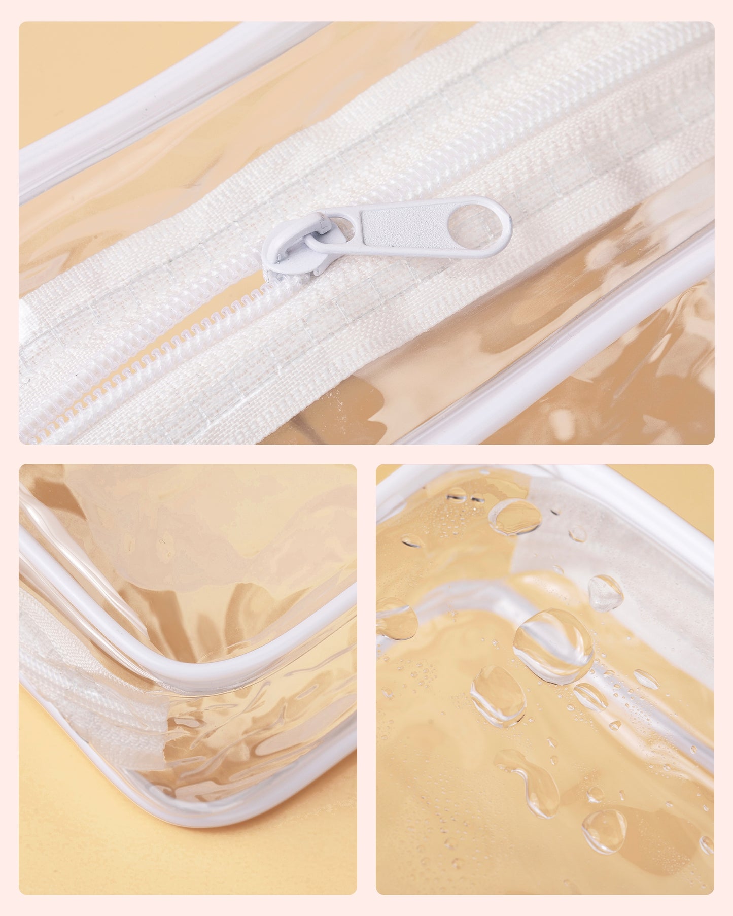 Mrsdry Travel Containers for Toiletries 4 Pack, TSA Approved Travel Size Toiletries, Portable Size Containers, With Clear Bag Leak Proof Silicone Jars, Essentials Creams Jars Carrying Small Items