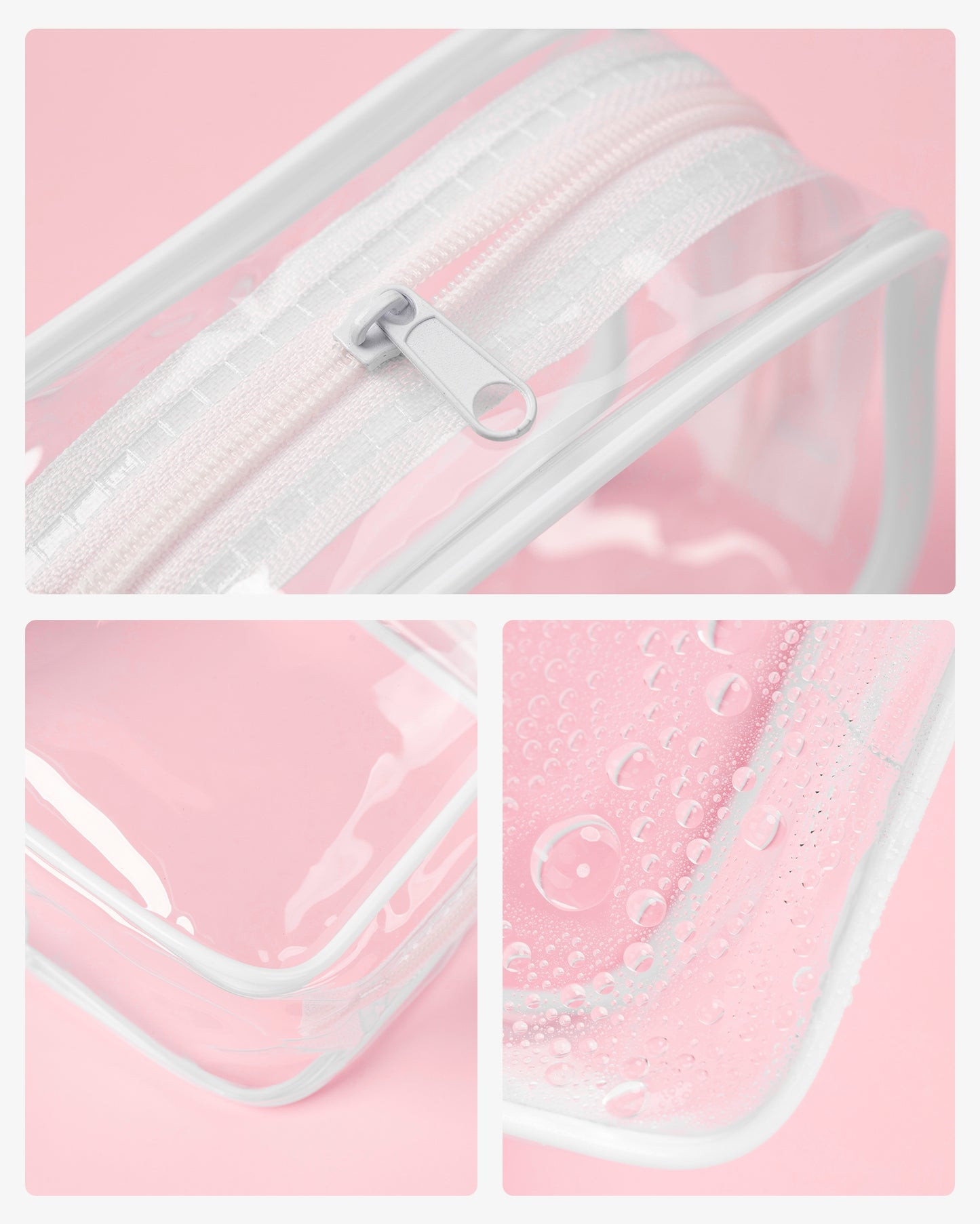 Mrsdry Travel Containers for Toiletries, TSA Approved Travel Size Toiletries 4 Pack, Refillable Containers, With Clear Bag, Leak Proof Silicone Jars, Essentials Creams Jars Carrying Small Items