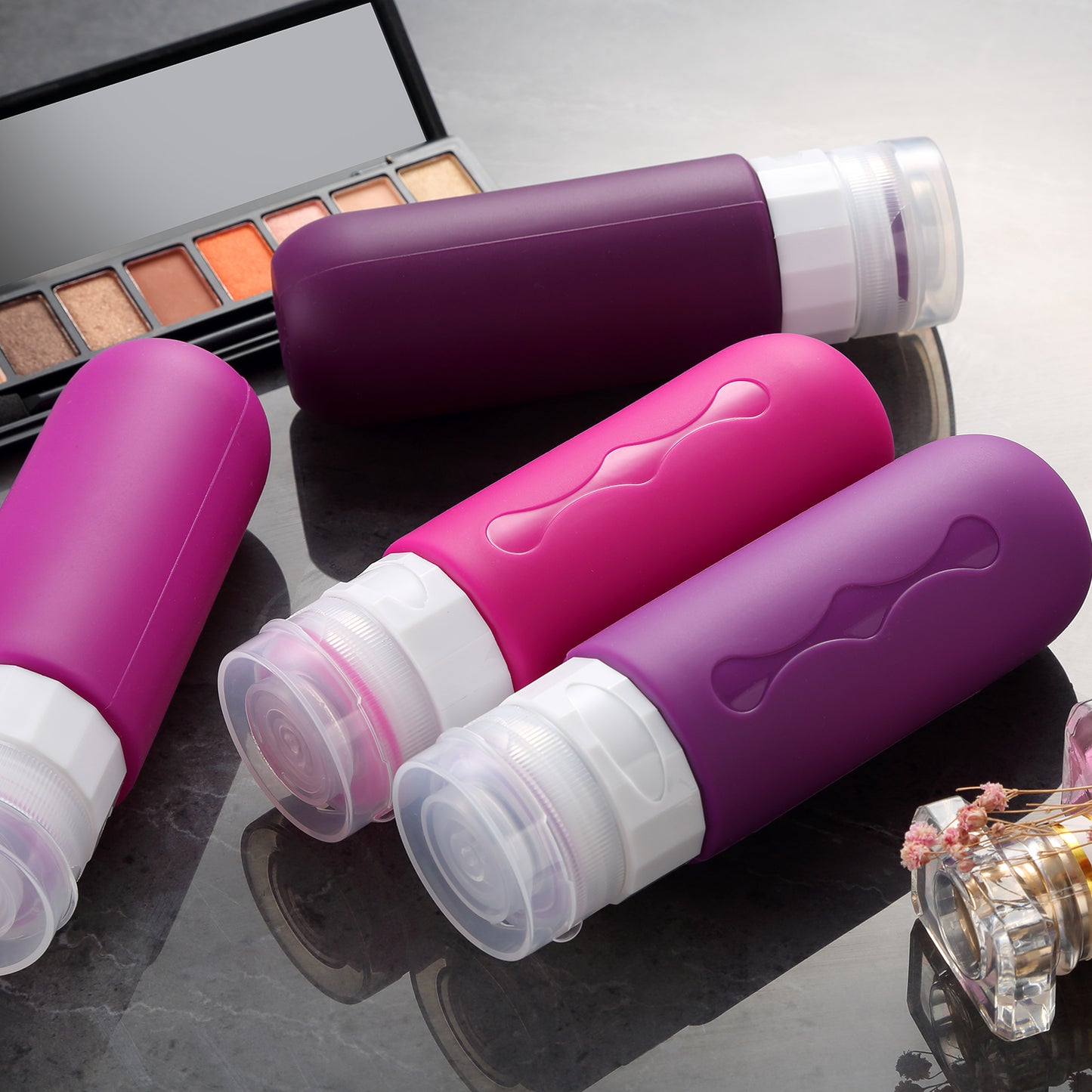 Mrsdry Travel Bottles for Toiletries, Tsa Approved, Travel Size Containers, BPA Free Leak Proof Tubs Refillable Liquid Accessories for Cometic Shampoo and Lotion Soap