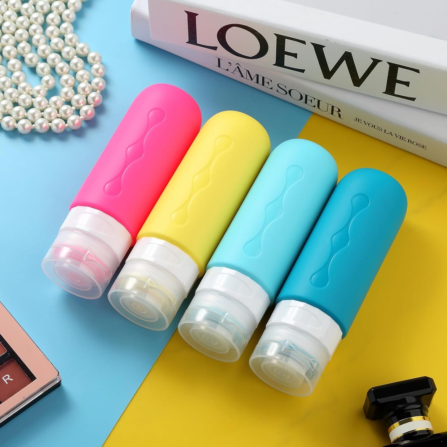 Mrsdry Travel Bottles for Toiletries, Tsa Approved, Travel Size Containers, BPA Free Leak Proof Tubs Refillable Liquid Accessories for Cometic Shampoo and Lotion Soap