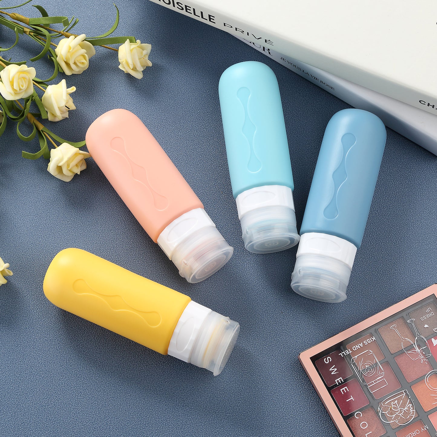 Mrsdry Travel Bottles for Toiletries, Tsa Approved, Travel Size Containers, BPA Free Leak Proof Tubs Refillable Liquid Accessories for Cometic Shampoo and Lotion Soap