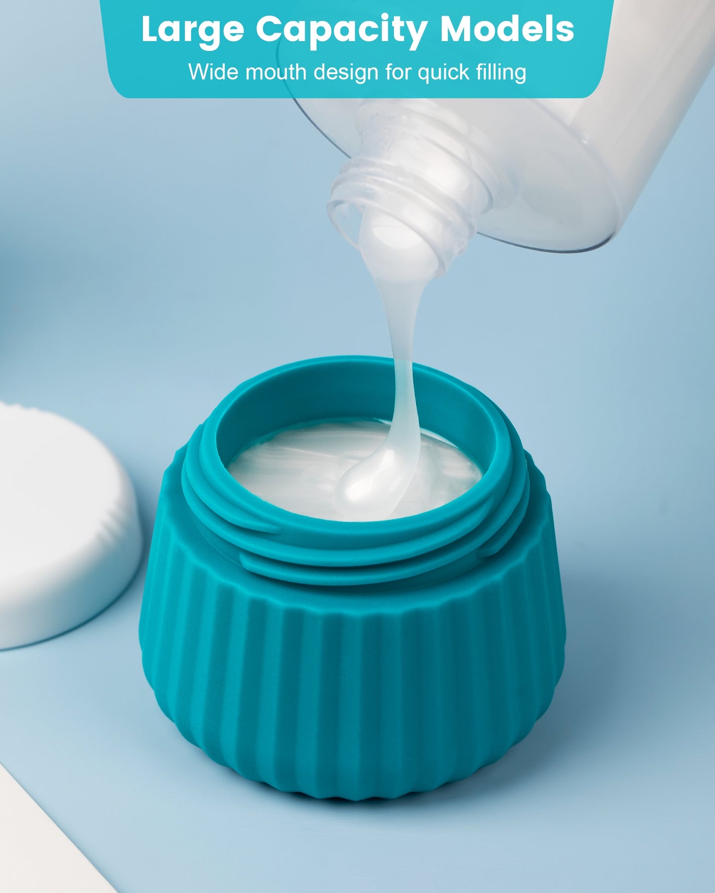 Mrsdry Travel Containers for Toiletries 4 Pack, TSA Approved Travel Size Toiletries, Travel Size Containers, With Clear Bag Leak Proof Silicone Jars, Travel Essentials Creams Jars Carrying Small Item