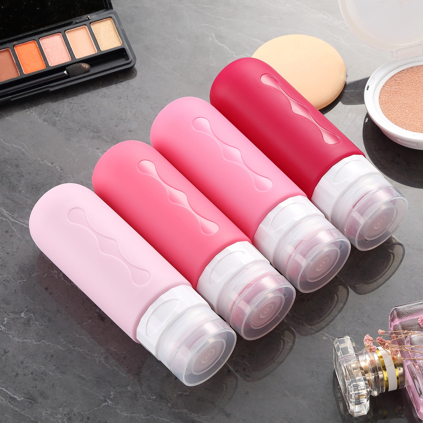 Mrsdry Travel Bottles for Toiletries, Tsa Approved, Travel Size Containers, BPA Free Leak Proof Tubs Refillable Liquid Accessories for Cometic Shampoo and Lotion Soap