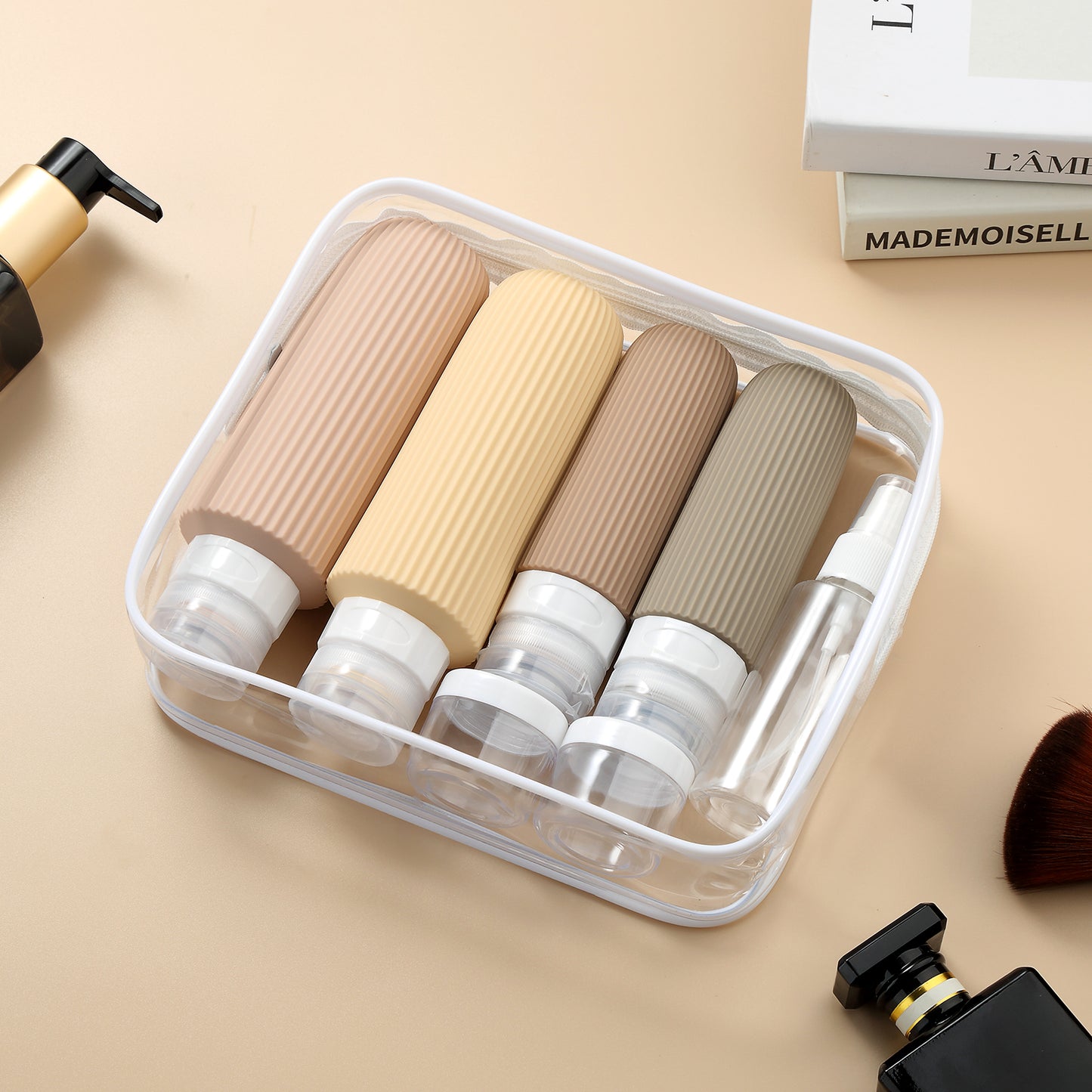 Mrsdry 16 Pack Travel Bottles for Toiletries, Large 6oz Silicone Travel Containers jar for Toiletries, Leak Proof Refillable Liquid Shampoo And Conditioner Travel Essentials toiletry Bottles