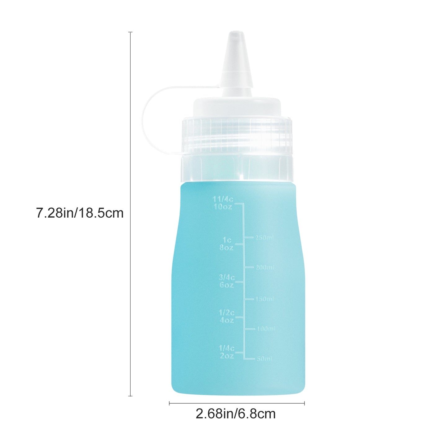 Mrsdry Condiment Squeeze Bottles, 12 oz Silicone Squeeze Bottles For Sauces, Leak Proof Condiment Container with Extra Interchangeable lid, Easy Squeeze for Oil, Honey & Dressings, BPA FREE (4 Pack)