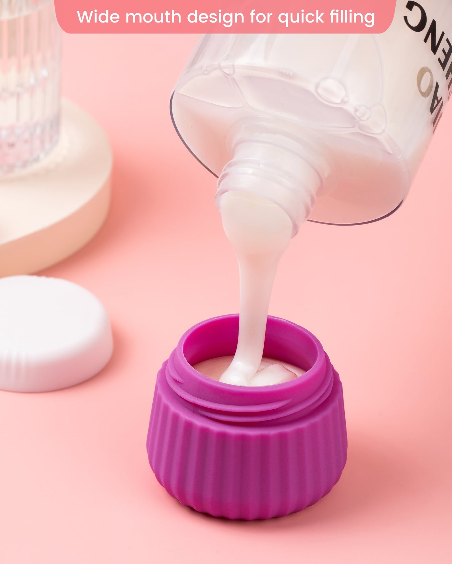 Mrsdry Travel Containers for Toiletries 4 Pack, TSA Approved Travel Size Toiletries, Portable Size Containers, With Clear Bag Leak Proof Silicone Jars, Essentials Creams Jars Carrying Small Items