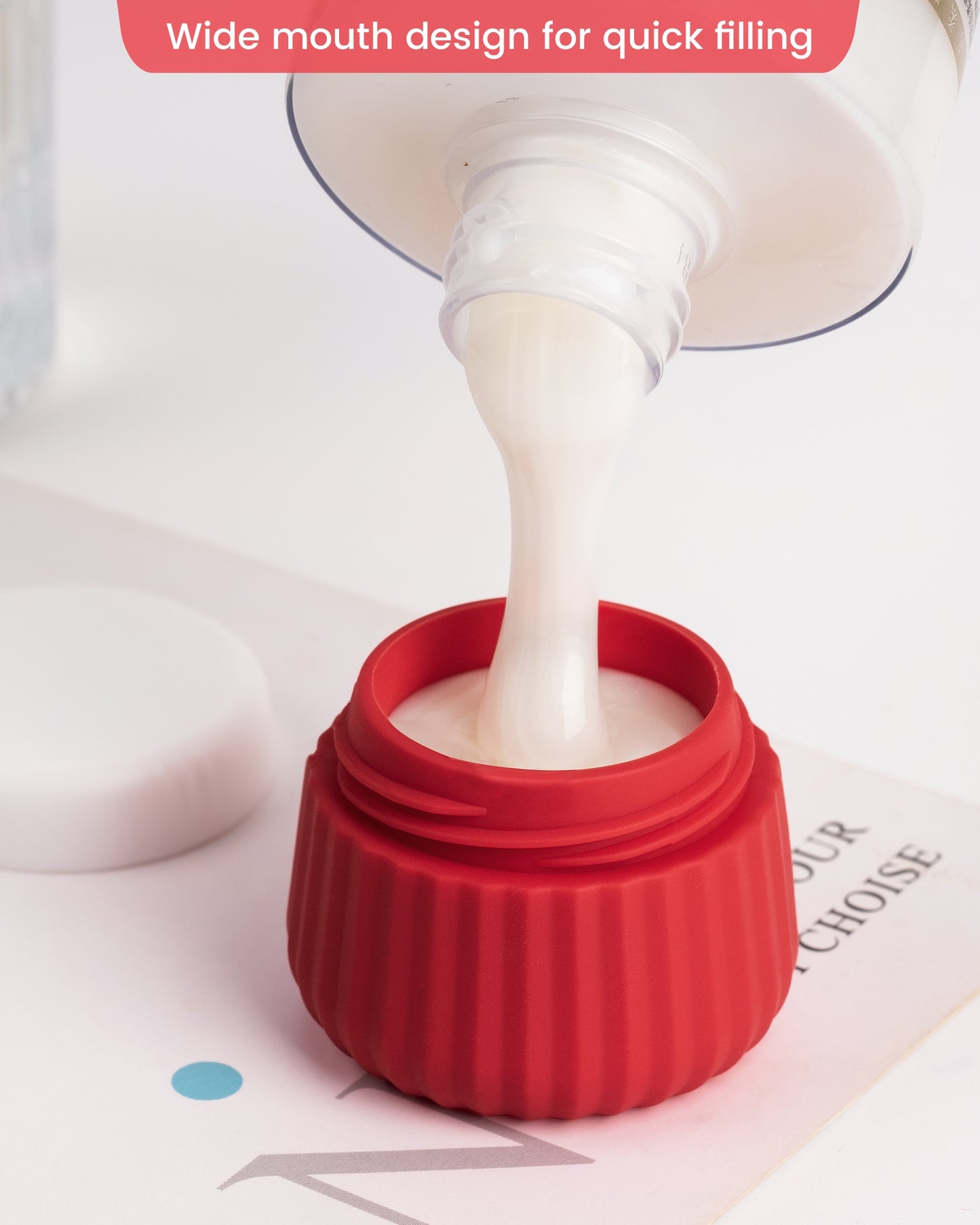 Mrsdry Travel Containers for Toiletries 4 Pack, TSA Approved Travel Size Toiletries, Portable Size Containers, With Clear Bag Leak Proof Silicone Jars, Essentials Creams Jars Carrying Small Items