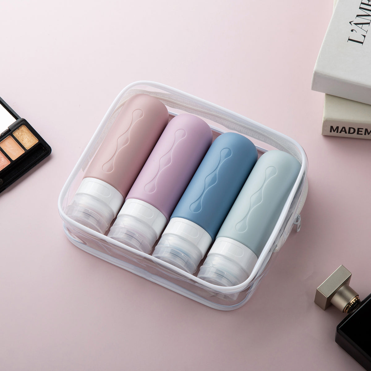 Mrsdry Travel Bottles for Toiletries, Tsa Approved, Travel Size Containers, BPA Free Leak Proof Tubs Refillable Liquid Accessories for Cometic Shampoo and Lotion Soap
