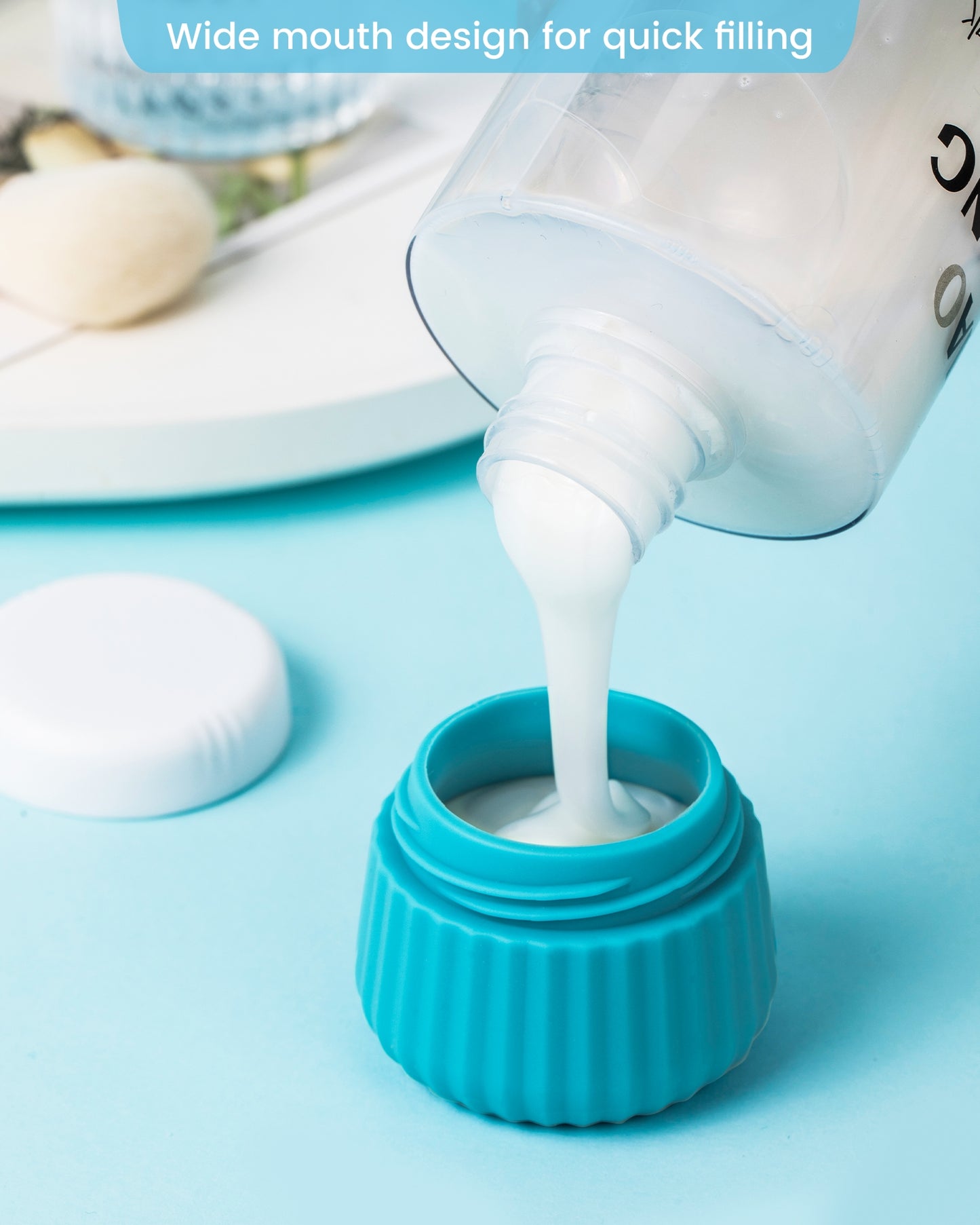 Mrsdry Travel Containers for Toiletries 4 Pack, TSA Approved Travel Size Toiletries, Portable Size Containers, With Clear Bag Leak Proof Silicone Jars, Essentials Creams Jars Carrying Small Items