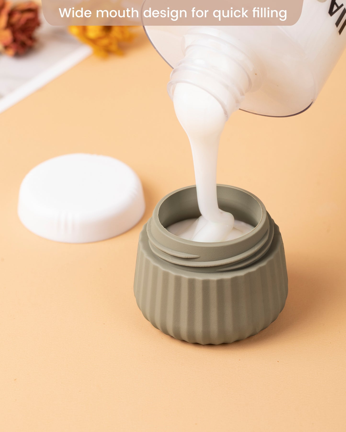 Mrsdry Travel Containers for Toiletries 4 Pack, TSA Approved Travel Size Toiletries, Portable Size Containers, With Clear Bag Leak Proof Silicone Jars, Essentials Creams Jars Carrying Small Items