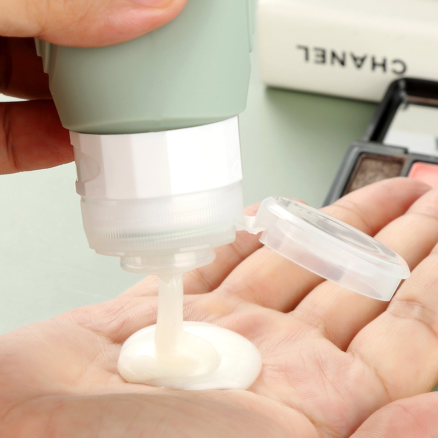 Mrsdry Travel Bottles for Toiletries, Tsa Approved 3oz Travel Size Containers BPA Free Leak Proof Refillable Liquid Silicone Squeezable Travel Accessories for Shampoo Conditioner Lotion (4 Pack)