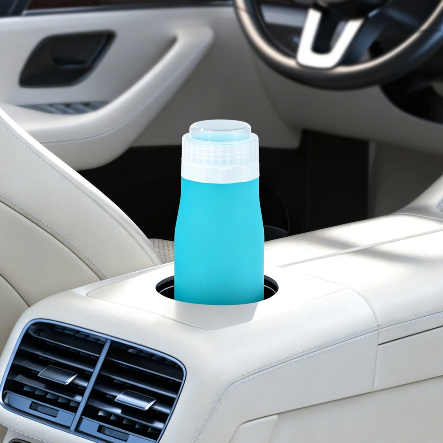 16 oz Silicone Juice Bottles with Caps, 2-Pack Reusable Juice Containers With Airtight Lids for Fridge, Shatterproof, Leak-Proof, Lightweight Slim Water Bottle for Juicing - Dishwasher Safe