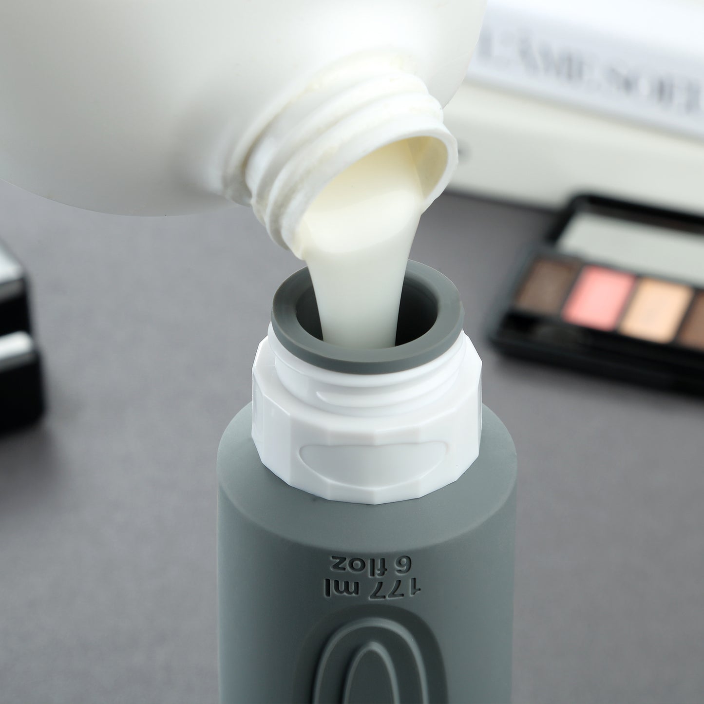 Mrsdry Travel Bottles for Toiletries, Large 6oz Oversize Containers, BPA Free Leak Proof Tubs Refillable Liquid Travel Accessories with Toiletry Bag for Cometic Shampoo and Lotion Soap (4 Pack)