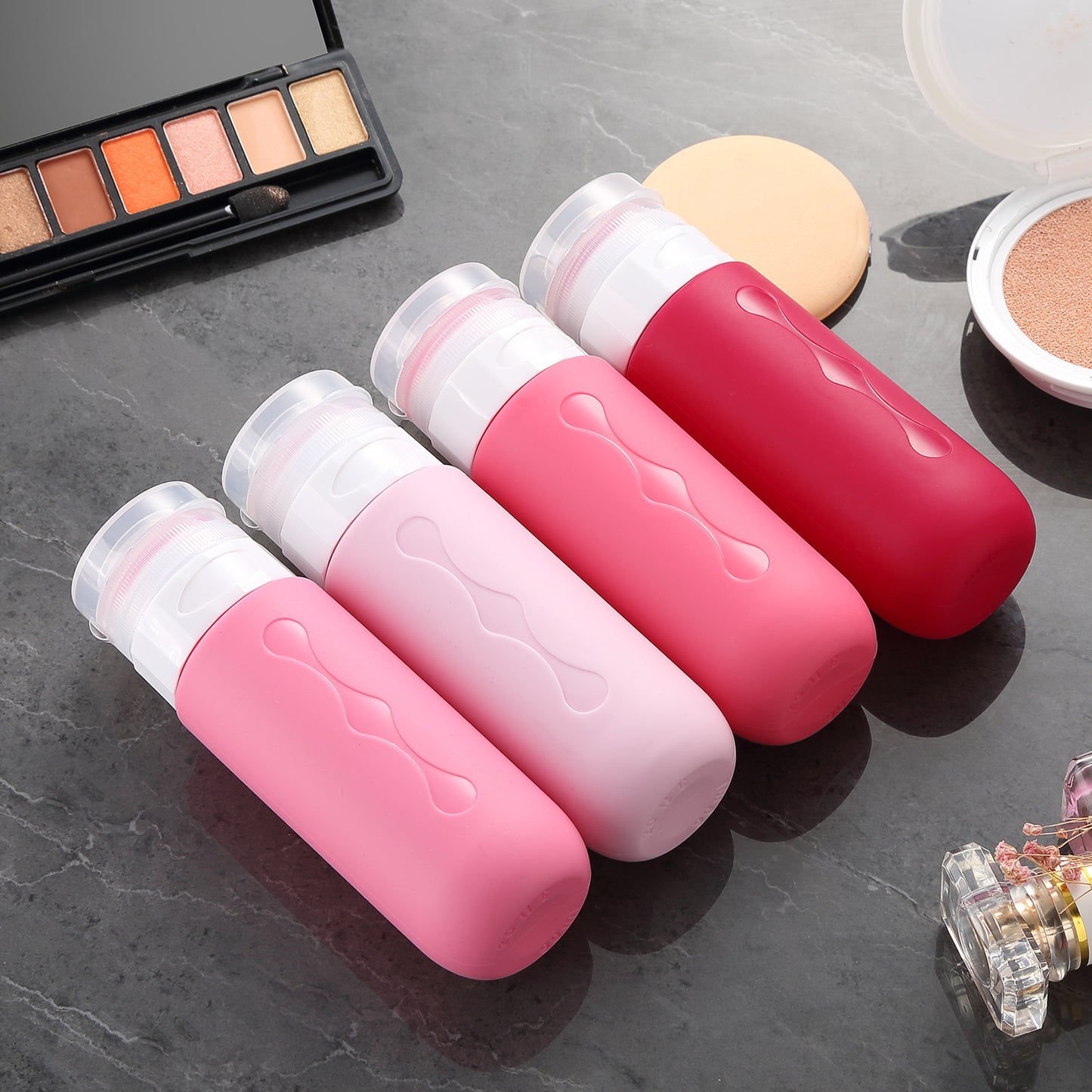 Mrsdry Travel Bottles for Toiletries, Tsa Approved, Travel Size Containers, BPA Free Leak Proof Tubs Refillable Liquid Accessories for Cometic Shampoo and Lotion Soap