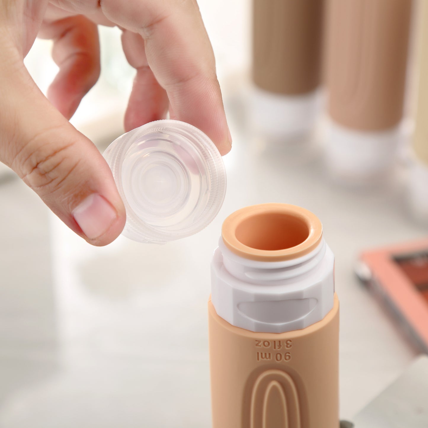 Mrsdry Travel Bottles for Toiletries, Tsa Approved 3oz Travel Size Containers BPA Free Leak Proof Refillable Liquid Silicone Squeezable Travel Accessories for Shampoo Conditioner Lotion (4 Pack)