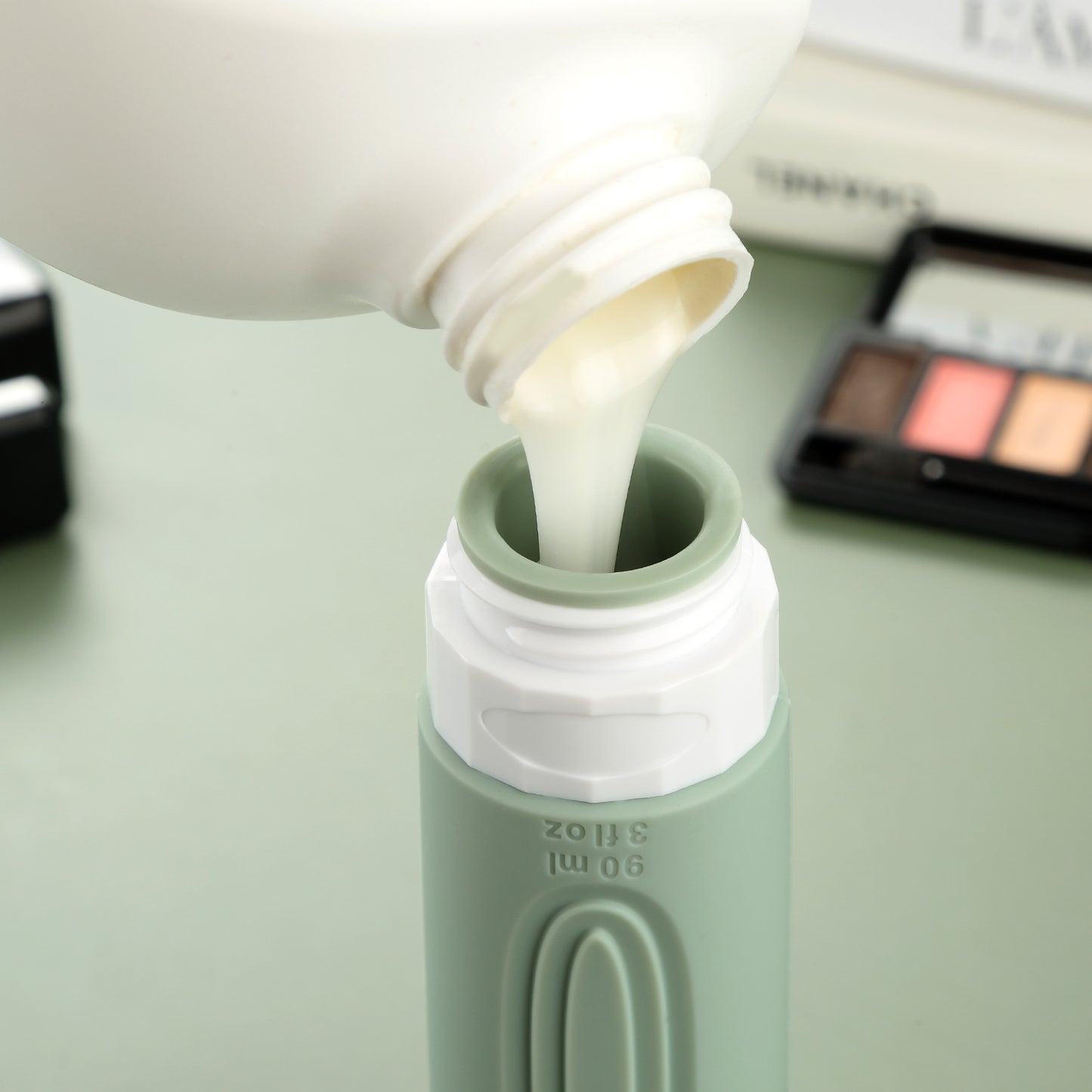 Mrsdry Travel Bottles for Toiletries, Tsa Approved 3oz Travel Size Containers BPA Free Leak Proof Refillable Liquid Silicone Squeezable Travel Accessories for Shampoo Conditioner Lotion (4 Pack)