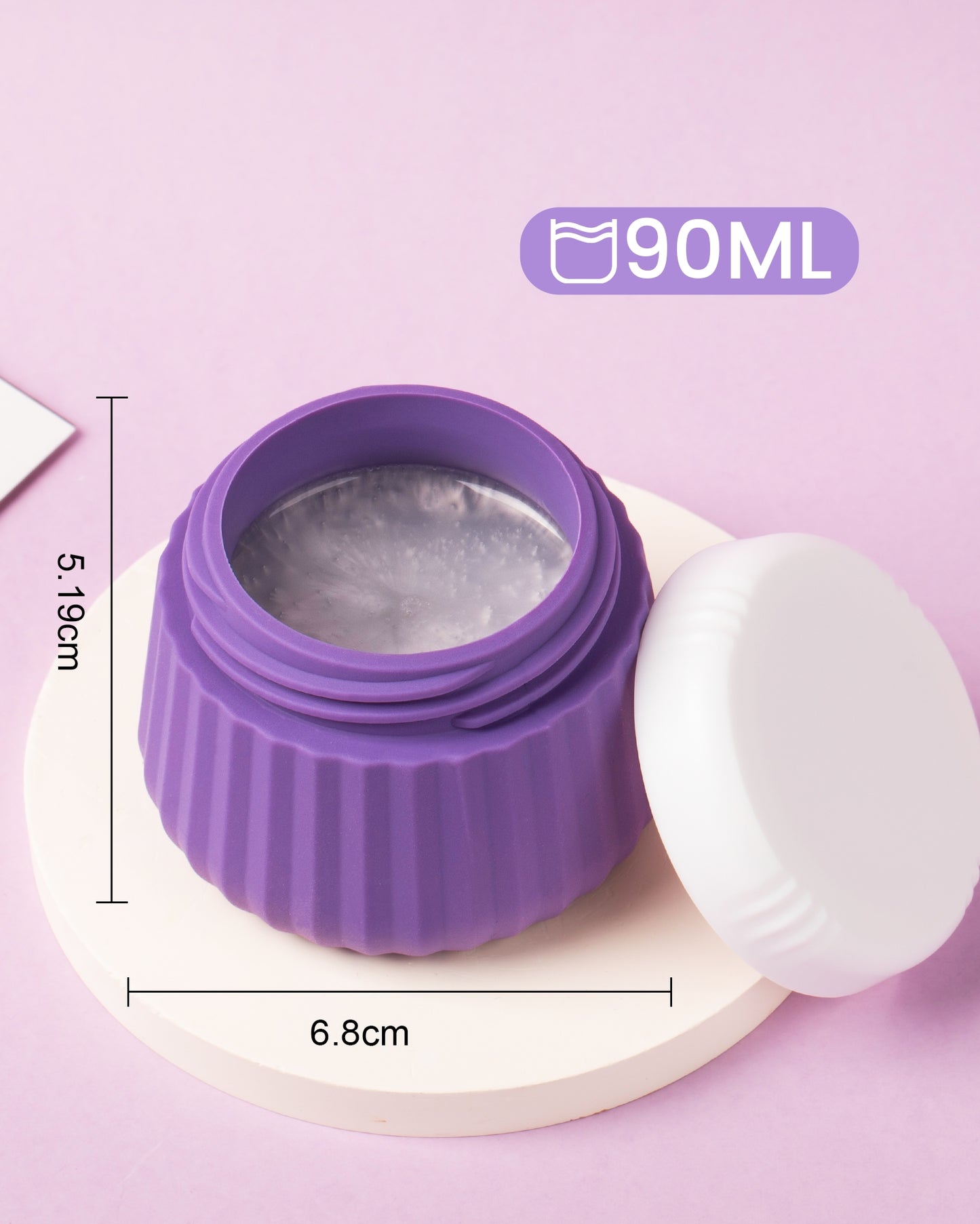 Mrsdry Travel Containers for Toiletries 4 Pack, TSA Approved Travel Size Toiletries, Travel Size Containers, With Clear Bag Leak Proof Silicone Jars, Travel Essentials Creams Jars Carrying Small Item