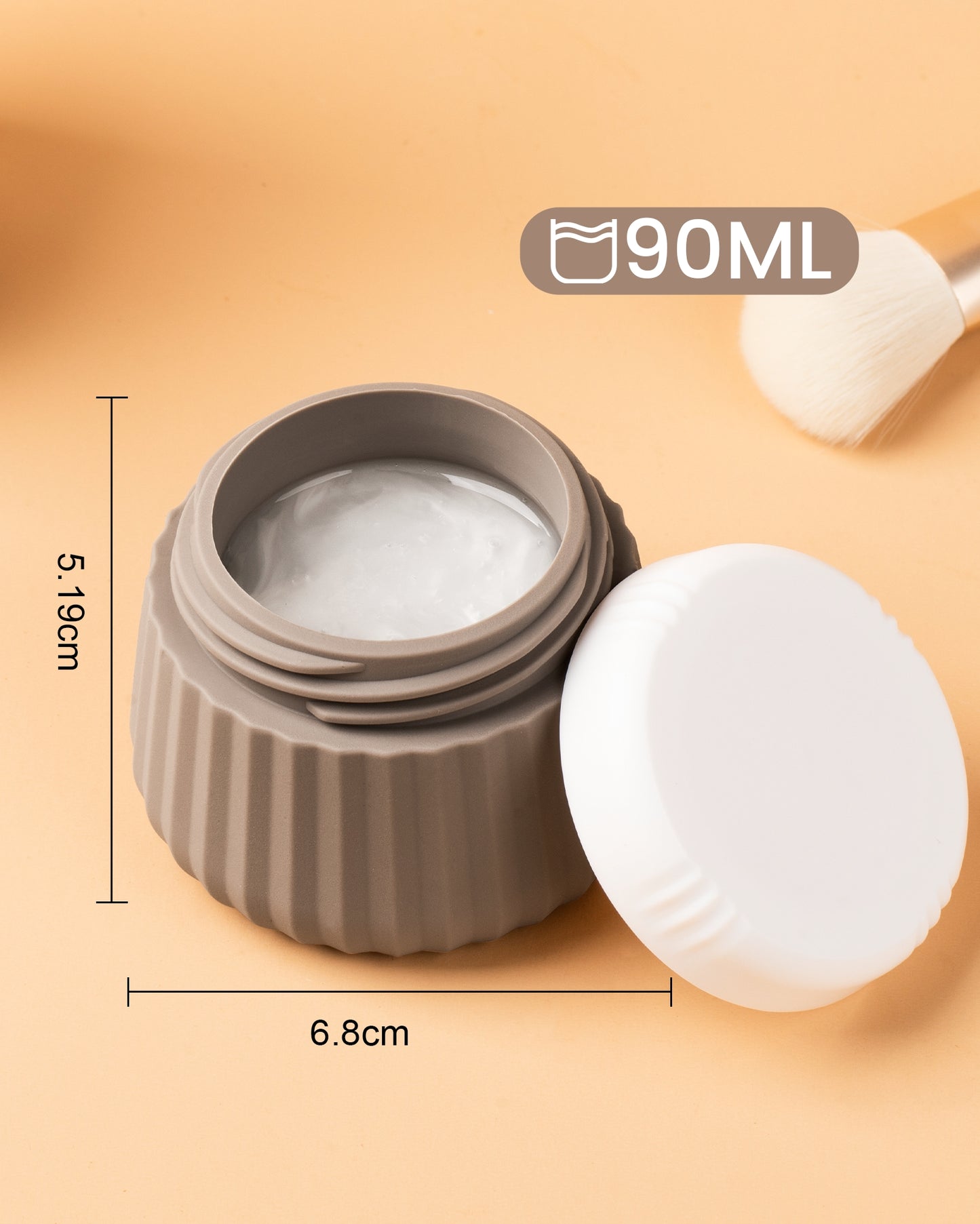 Mrsdry Travel Containers for Toiletries 4 Pack, TSA Approved Travel Size Toiletries, Travel Size Containers, With Clear Bag Leak Proof Silicone Jars, Travel Essentials Creams Jars Carrying Small Item