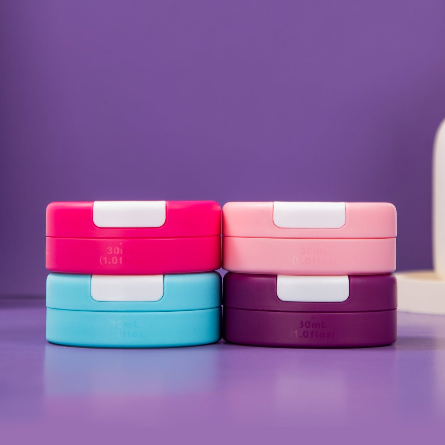 Mrsdry Travel Containers for Toiletries, Silicone Cream Jars TSA Approved Travel Size Containers with Clear Bag, Leak-proof Travel Accessories with Lid for Cosmetic Face Body Hand Cream (4 Pack)