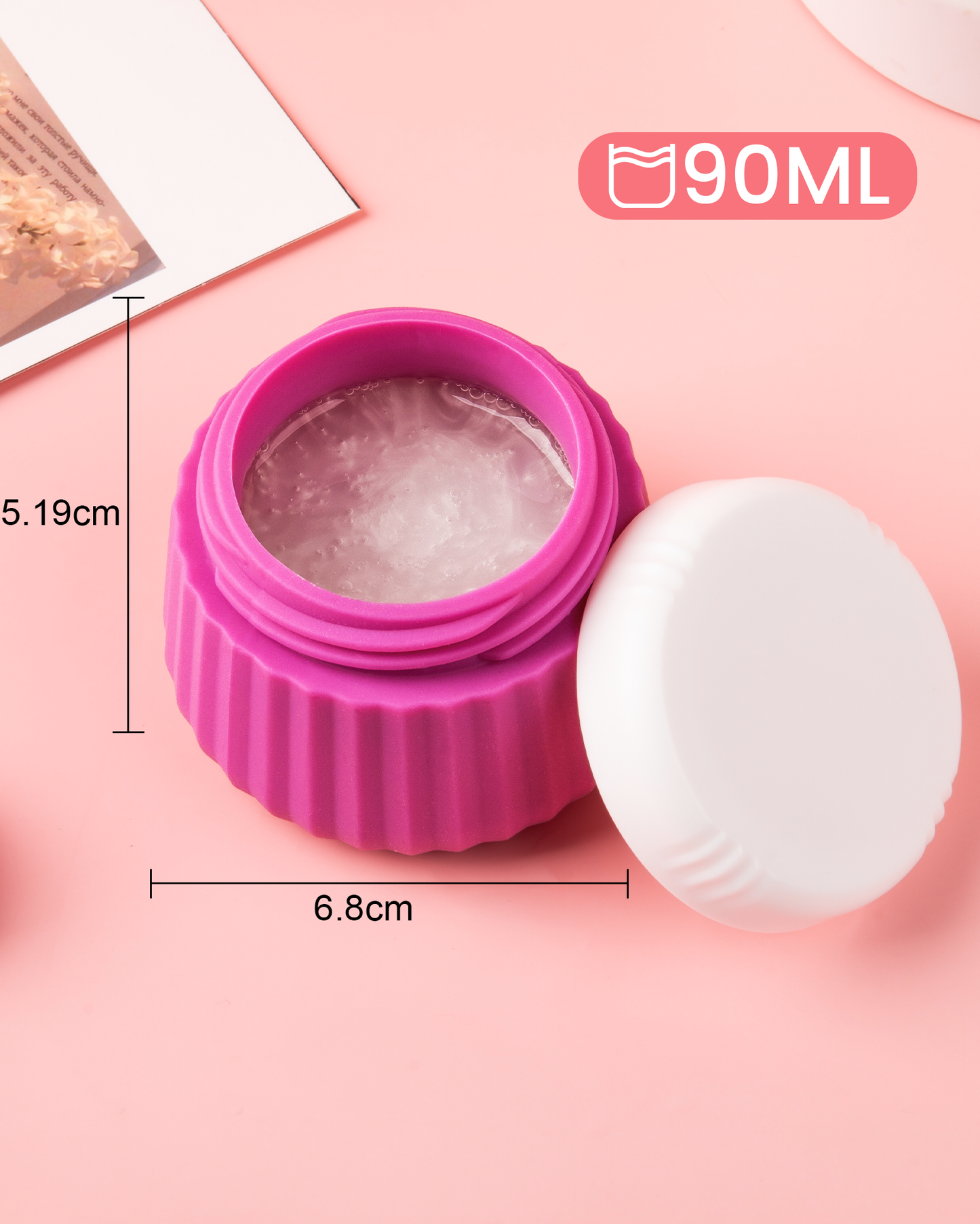 Mrsdry Travel Containers for Toiletries 4 Pack, TSA Approved Travel Size Toiletries, Travel Size Containers, With Clear Bag Leak Proof Silicone Jars, Travel Essentials Creams Jars Carrying Small Item