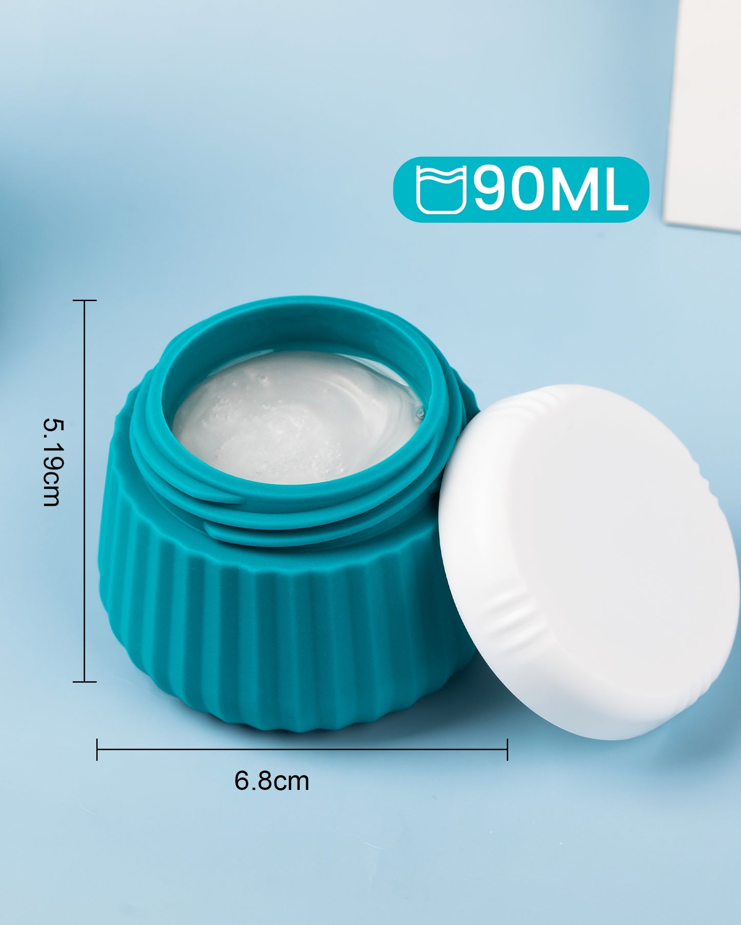 Mrsdry Travel Containers for Toiletries 4 Pack, TSA Approved Travel Size Toiletries, Travel Size Containers, With Clear Bag Leak Proof Silicone Jars, Travel Essentials Creams Jars Carrying Small Item