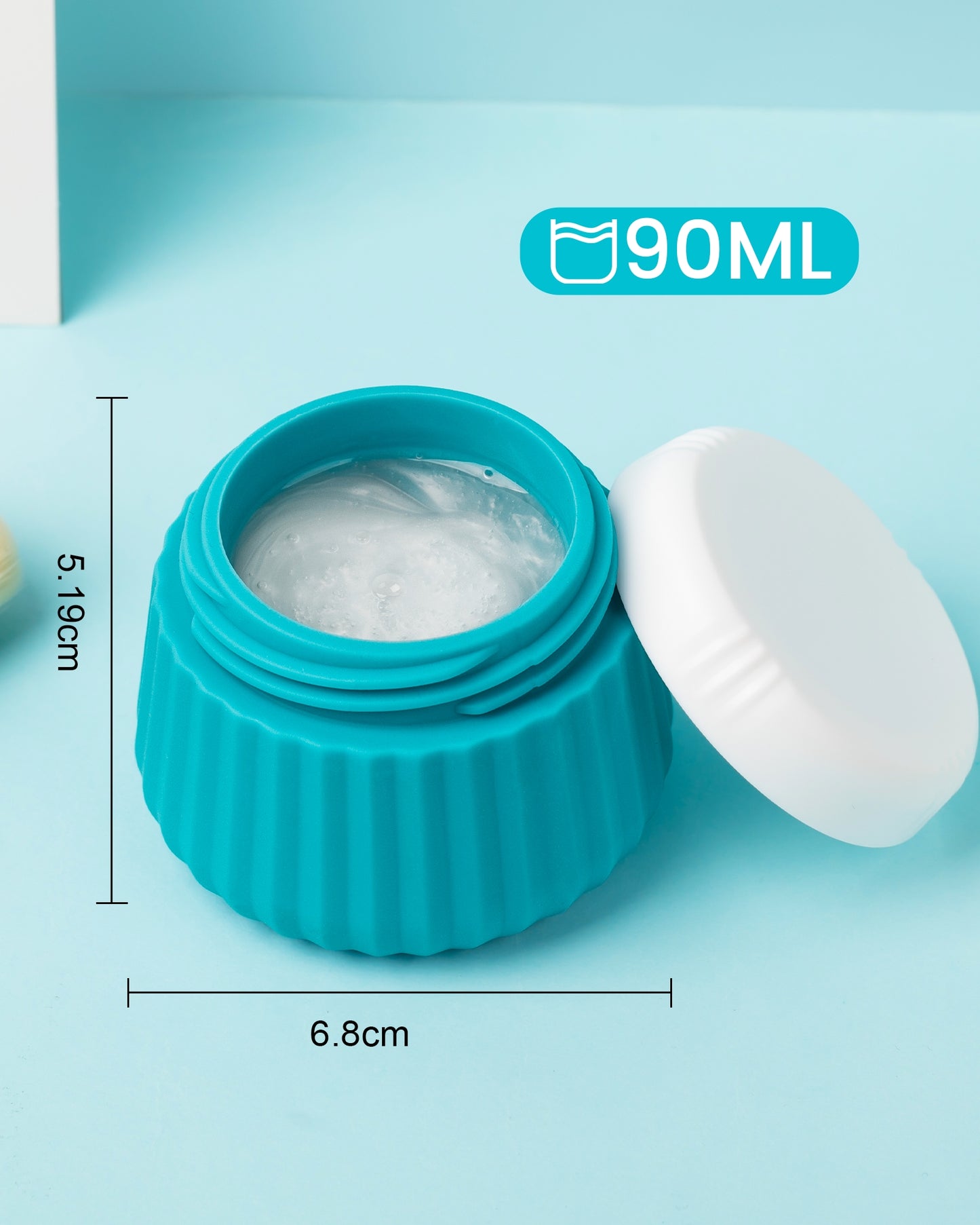 Mrsdry Travel Containers for Toiletries 4 Pack, TSA Approved Travel Size Toiletries, Travel Size Containers, With Clear Bag Leak Proof Silicone Jars, Travel Essentials Creams Jars Carrying Small Item