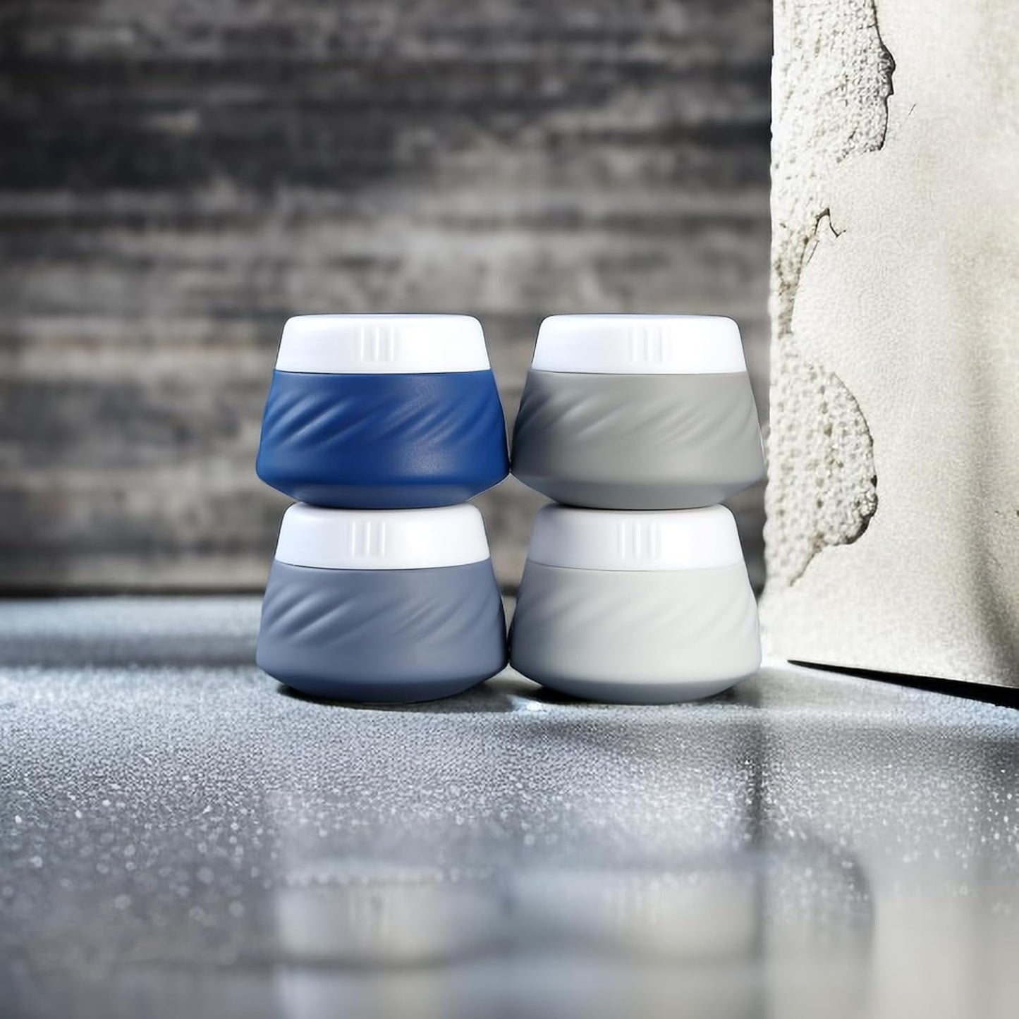 Mrsdry Travel Containers for Toiletries, Silicone Cream Jars TSA Approved Travel Size Containers with Clear Bag, Leak-proof Travel Accessories with Lid for Cosmetic Face Body Hand Cream (4 Pack)