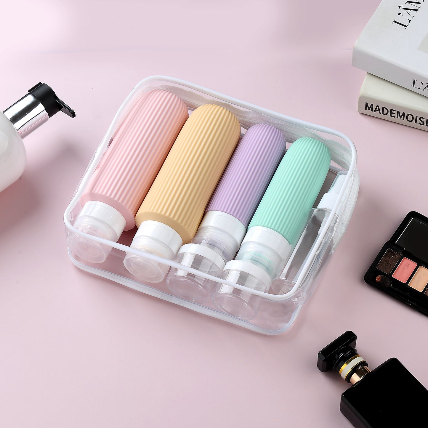 Mrsdry 16 Pack Travel Bottles for Toiletries, Large 6oz Silicone Travel Containers jar for Toiletries, Leak Proof Refillable Liquid Shampoo And Conditioner Travel Essentials toiletry Bottles