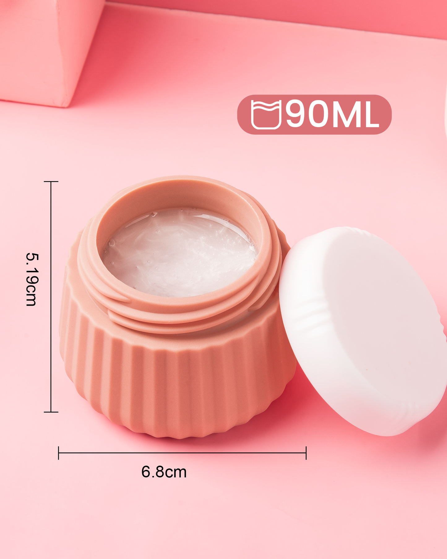 Mrsdry Travel Containers for Toiletries 4 Pack, TSA Approved Travel Size Toiletries, Travel Size Containers, With Clear Bag Leak Proof Silicone Jars, Travel Essentials Creams Jars Carrying Small Item