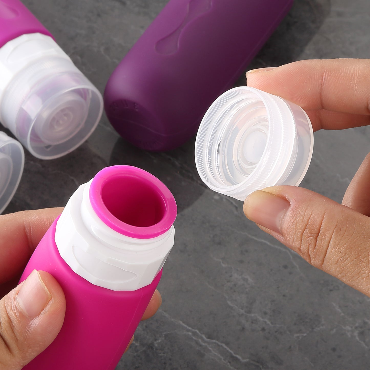 Mrsdry Travel Bottles for Toiletries, Tsa Approved, Travel Size Containers, BPA Free Leak Proof Tubs Refillable Liquid Accessories for Cometic Shampoo and Lotion Soap