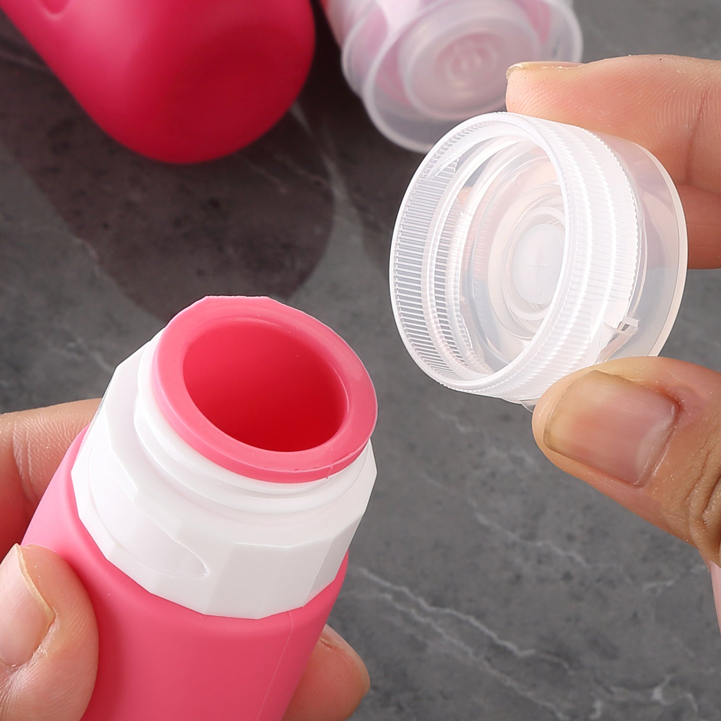 Mrsdry Travel Bottles for Toiletries, Tsa Approved, Travel Size Containers, BPA Free Leak Proof Tubs Refillable Liquid Accessories for Cometic Shampoo and Lotion Soap