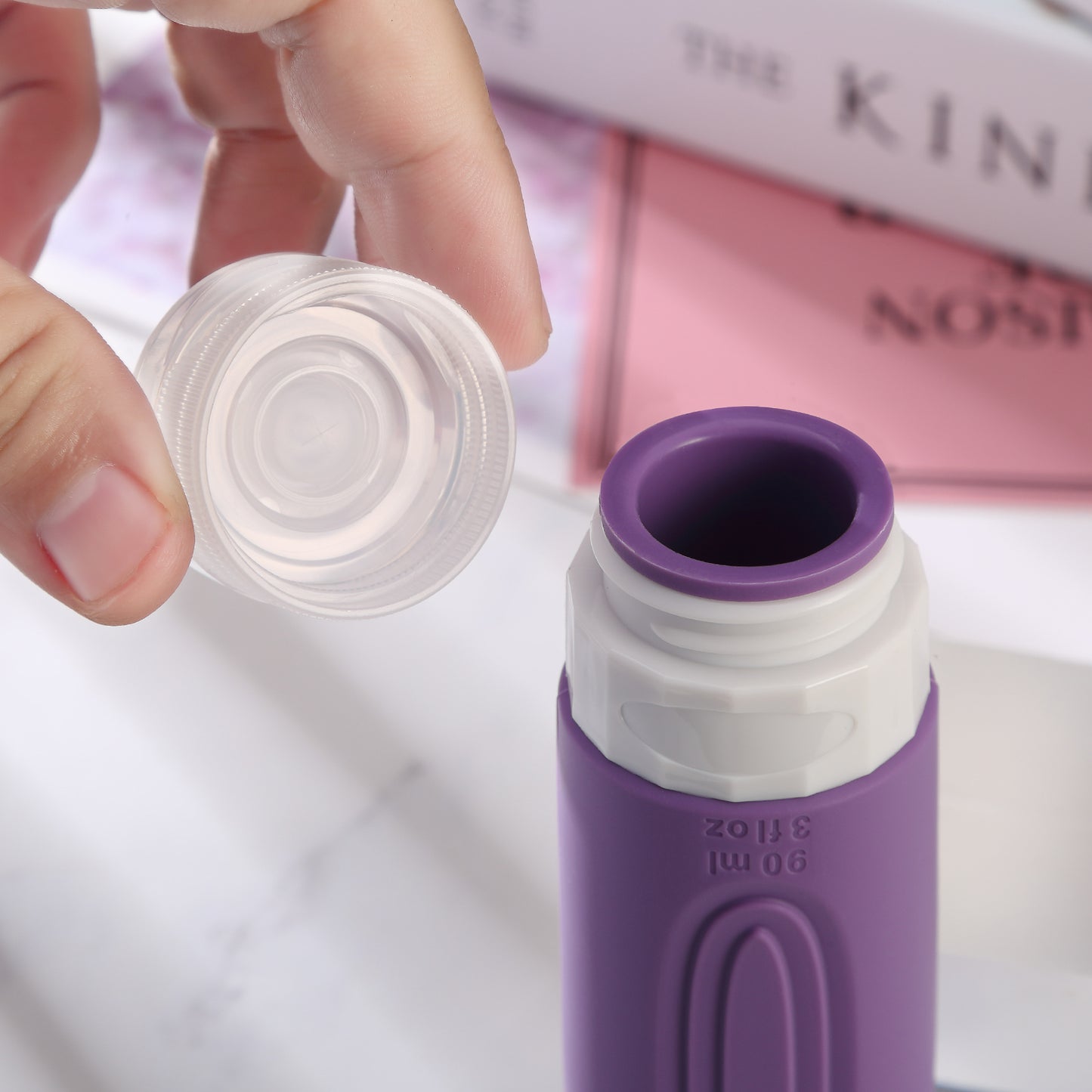 Mrsdry Travel Bottles for Toiletries, Tsa Approved 3oz Travel Size Containers BPA Free Leak Proof Refillable Liquid Silicone Squeezable Travel Accessories for Shampoo Conditioner Lotion (4 Pack)